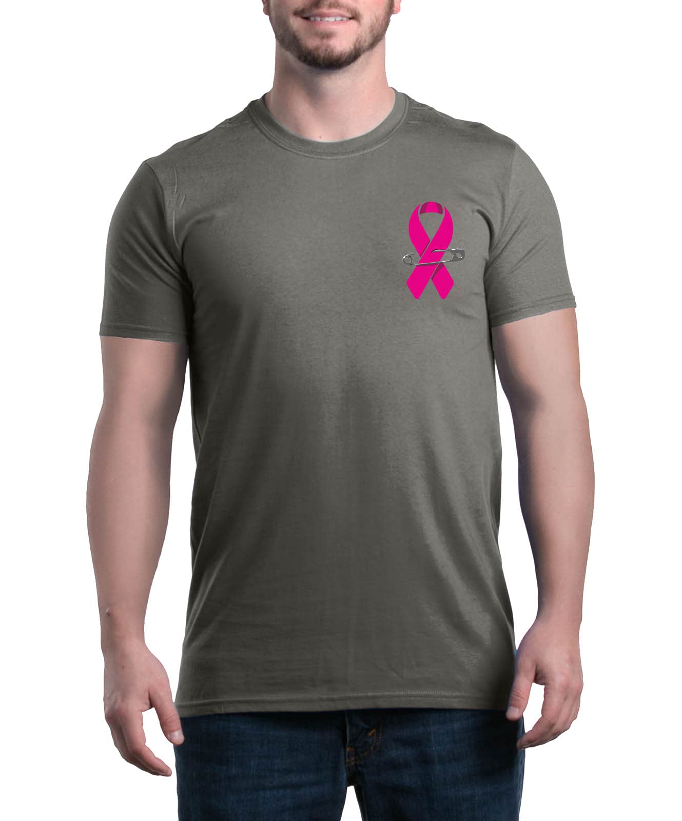 Pink Breast Cancer Ribbon Pin T-Shirt - Support Awareness Tee for Women & Men | Comfortable Cotton Cancer Survivor Shirt | Fundraising Events, Charity Walks & Awareness Campaigns