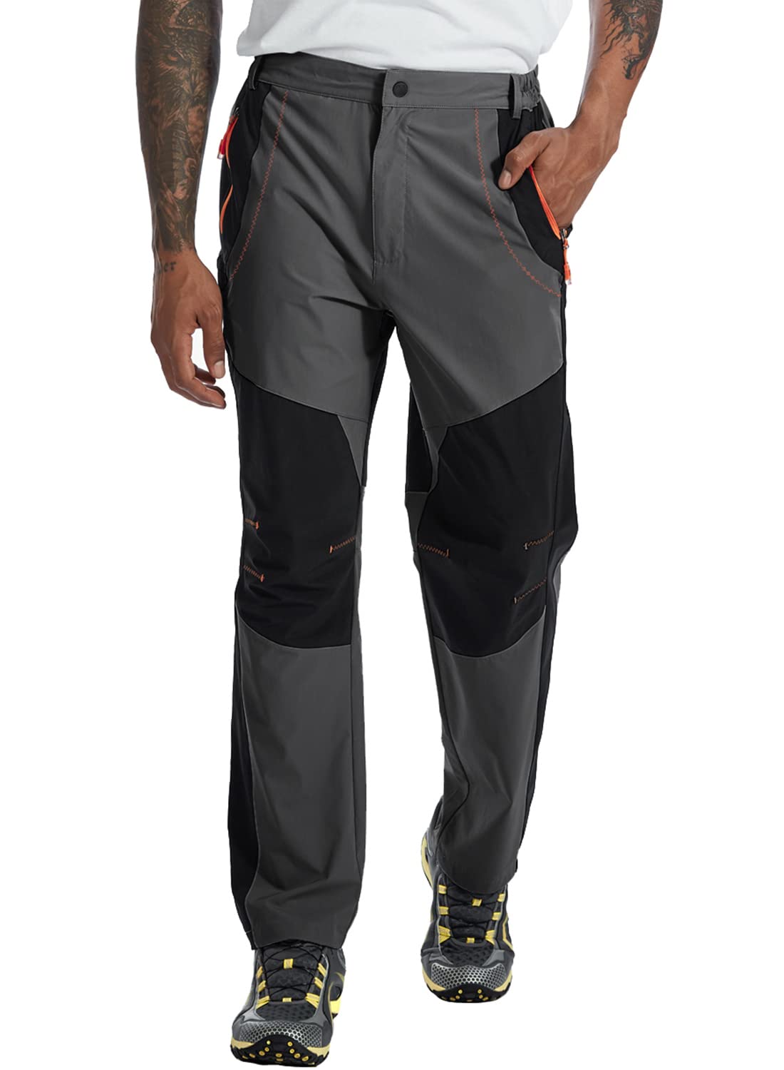 TBMPOY Men's Hiking Cargo Pants - Lightweight Waterproof Quick-Dry Outdoor Pants for Work, Camping, Fishing & Mountain Climbing | Durable Travel & Adventure Pants for Outdoor Enthusiasts
