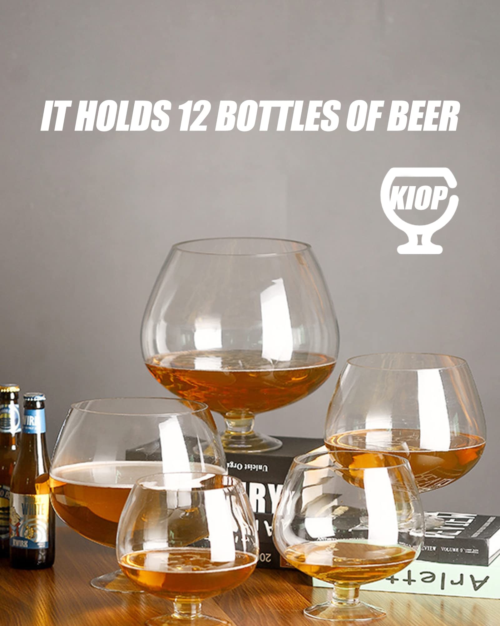 Premium Oversized 6000ml Crystal Margarita Glasses - Large Brandy & Beer Drinking Glasses for Bar, Birthday Parties, Anniversary Celebrations - Perfect for Cocktails, Wine & Surprise Drinkware Gifts