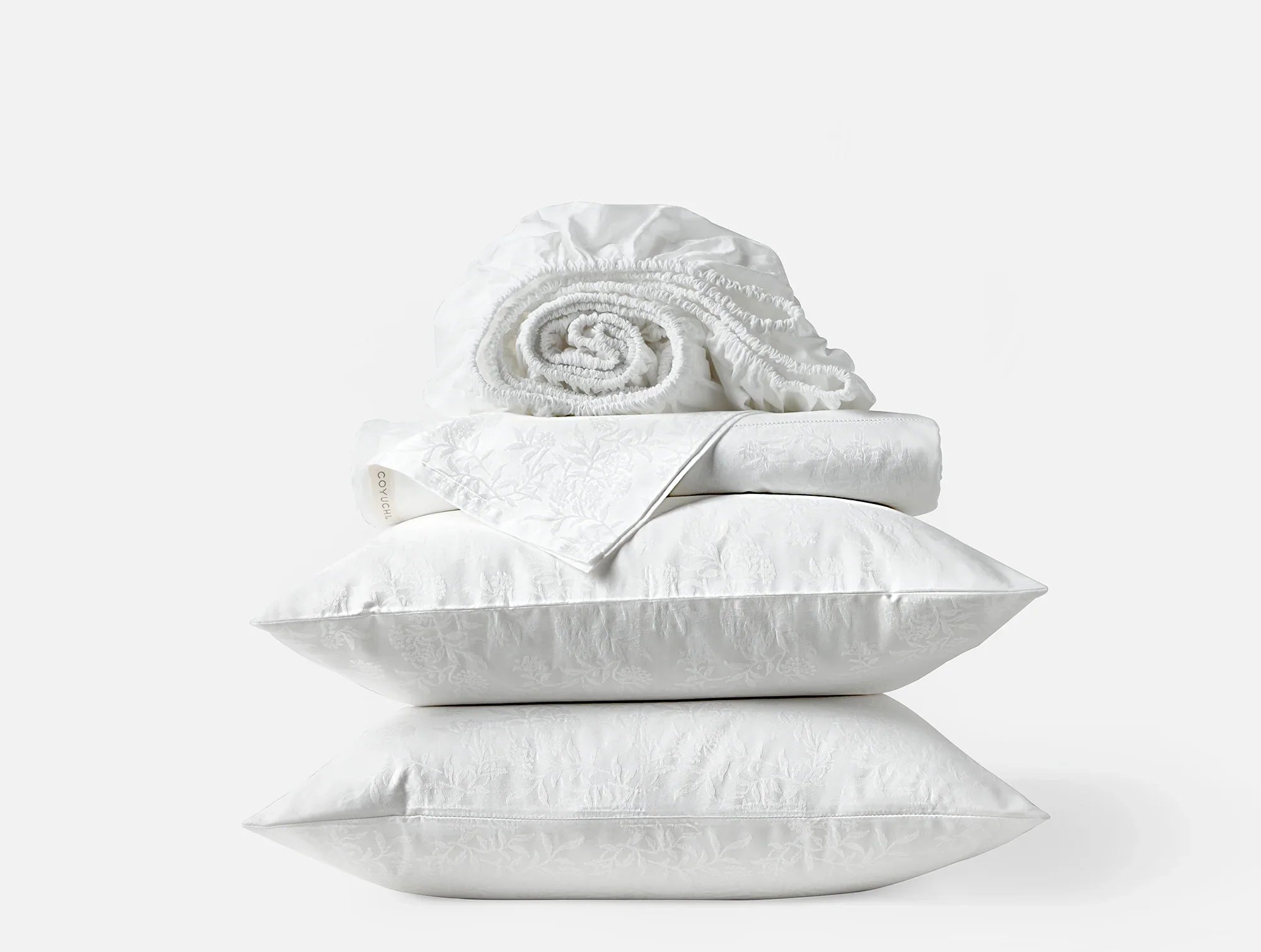 Premium Organic Heirloom Sateen Jacquard Sheet Set - 100% Cotton Luxury Bedding for Soft & Breathable Sleep - Perfect for Master Bedrooms, Guest Rooms & Hotels