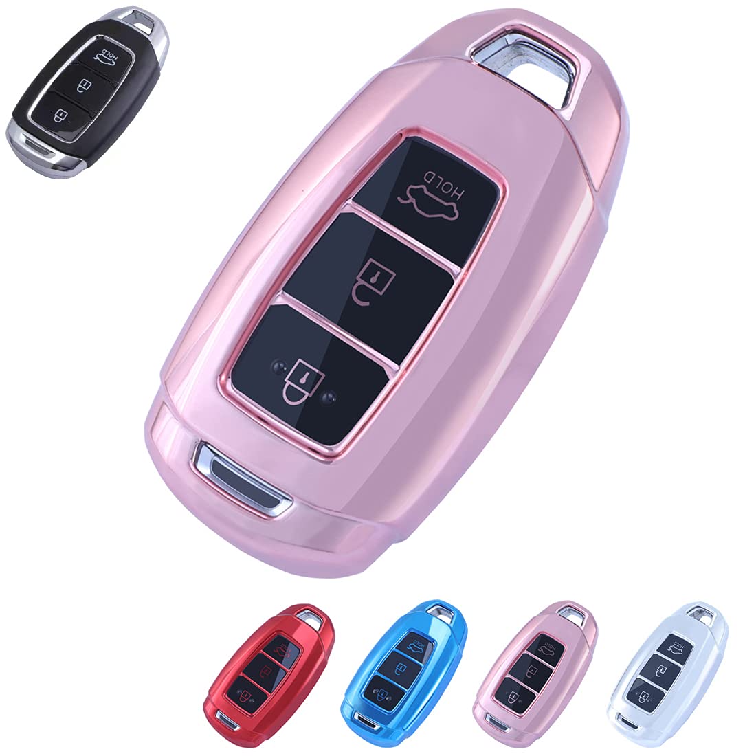 Durable Soft TPU Smart Remote Car Key Fob Cover Case - Universal Fit for Hyundai Vehicles | Full Protection | Perfect for Everyday Use, Travel & Keychain Organization