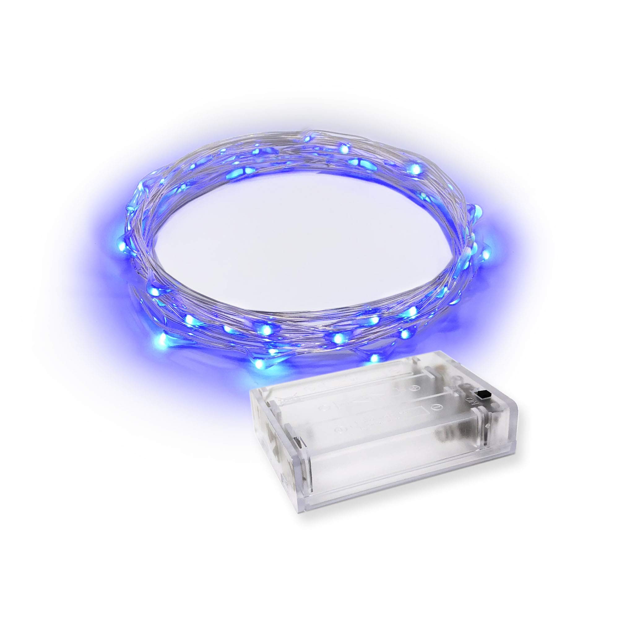 30 LED Fairy String Lights - 9.5ft Battery Operated Indoor/Outdoor Decorative Lights for Patio, Bedroom, Wedding, Party & Holiday Decorations (Blue) - Perfect for Garden, Christmas Tree, Backyard & Home Ambiance Lighting