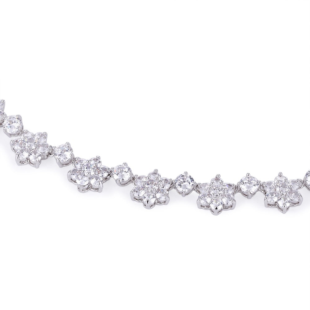 Elegant Cubic Zirconia Wedding Jewelry Set - Necklace & Earrings for Brides, Party & Special Occasions | CN10028 | Perfect for Bridal Showers, Anniversaries & Formal Events