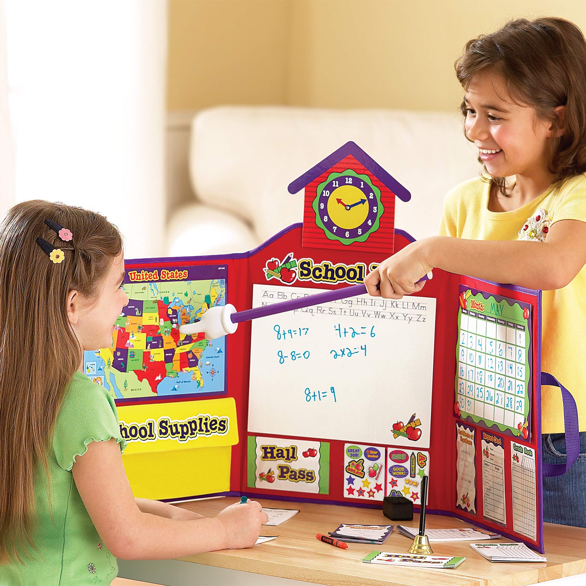 Pretend & Play School Set for Kids - Educational Role Play Toy with Classroom Accessories - Frustration Free Packaging - Perfect for Preschool Learning, Homeschooling & Imaginative Play