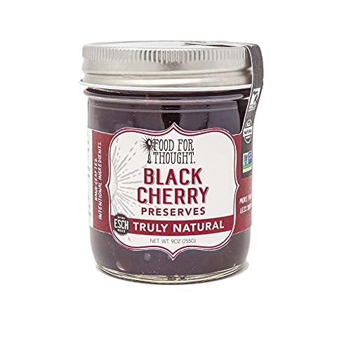 Organic Black Cherry Fruit Spread - 9 oz Jar, No Artificial Preservatives, Non-GMO, Gluten-Free | Perfect for Toast, Yogurt, Smoothies & Desserts