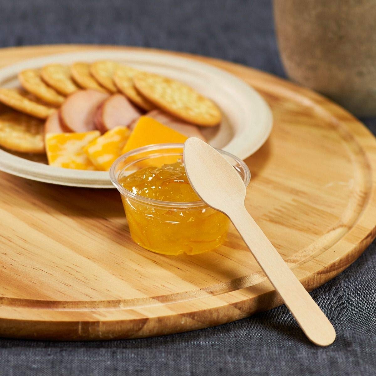 Eco-Friendly Compostable Wooden Tasting Spoons - Heavy Duty Disposable Cutlery (1000-Pack) - Perfect for Catering, Restaurants, Picnics & Zero Waste Events