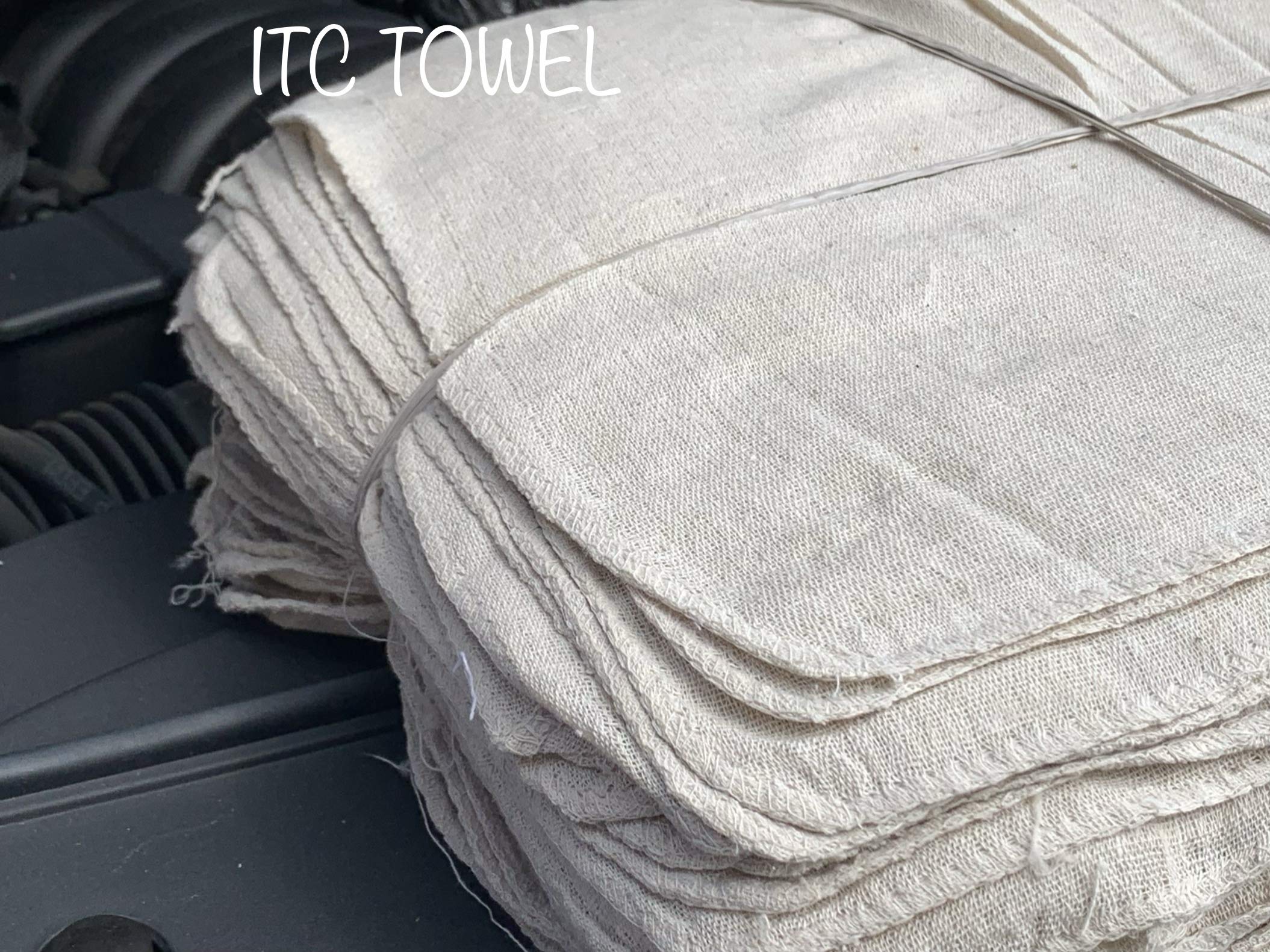 1000 Natural Unwashed Shop Towels - Premium 18x18 Inch Auto Mechanic Rags for Cleaning, Polishing & Workshop Use