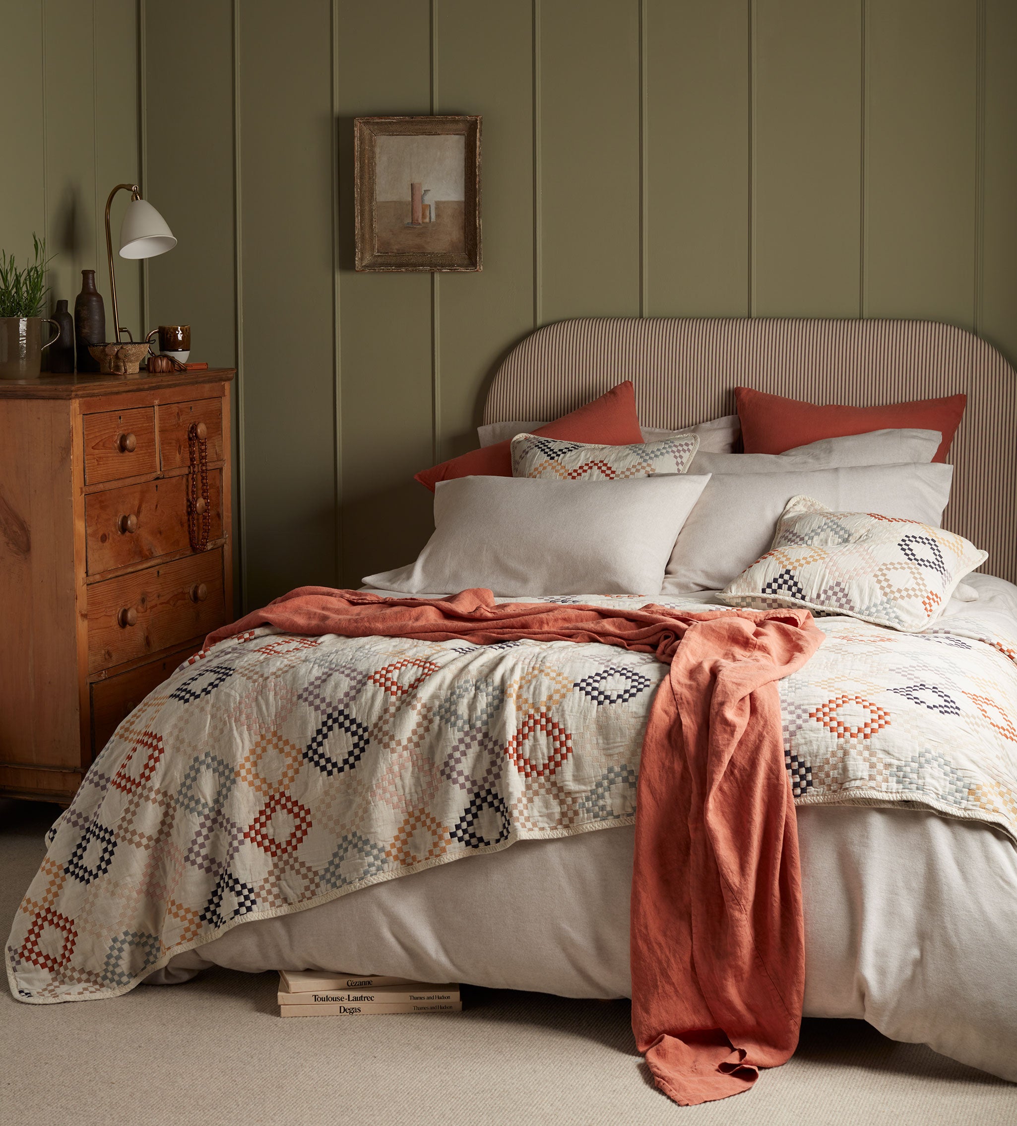 Jolene 100% Cotton Quilted Throw Blanket - Soft & Cozy Bedspread for Sofa, Bed & Couch - Perfect for Living Room, Bedroom & Home Decor