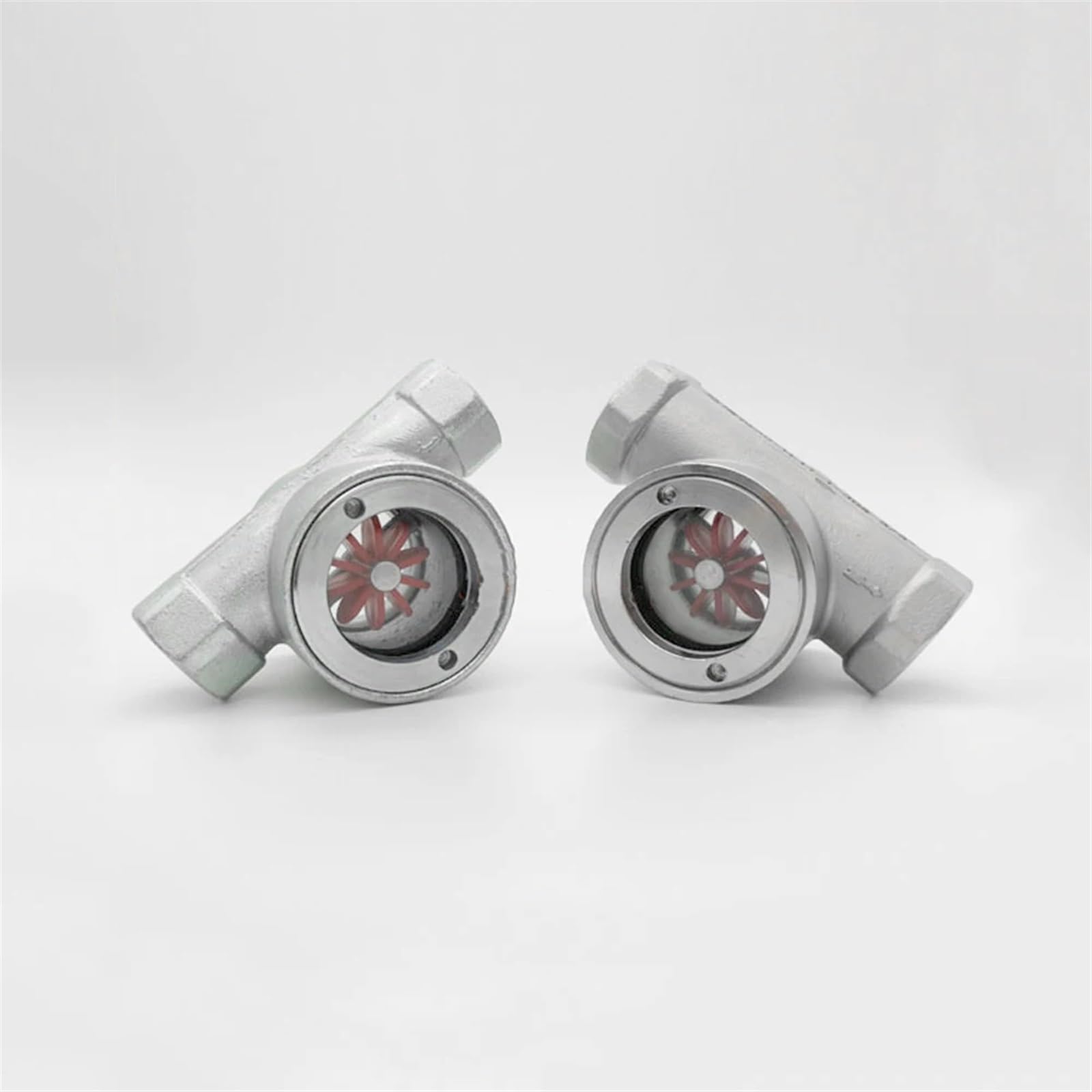 304 Stainless Steel BSP Female Window Sight Glass Flow Indicator with Impeller - 3/8