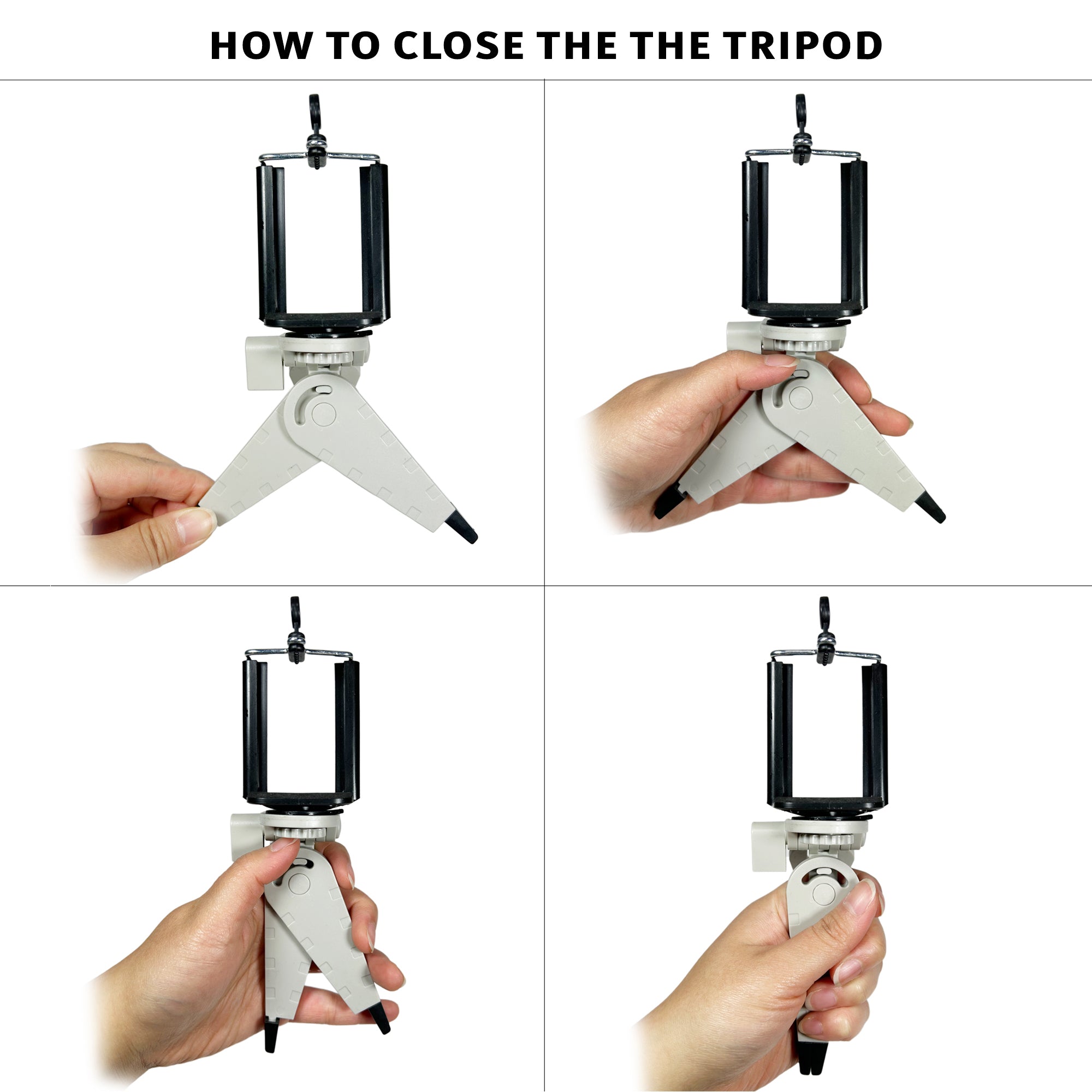 MaximalPower Mini Foldable Tripod Stand for iPhone & Android Smartphones - Portable Phone Holder for Vlogging, Travel, and Photography