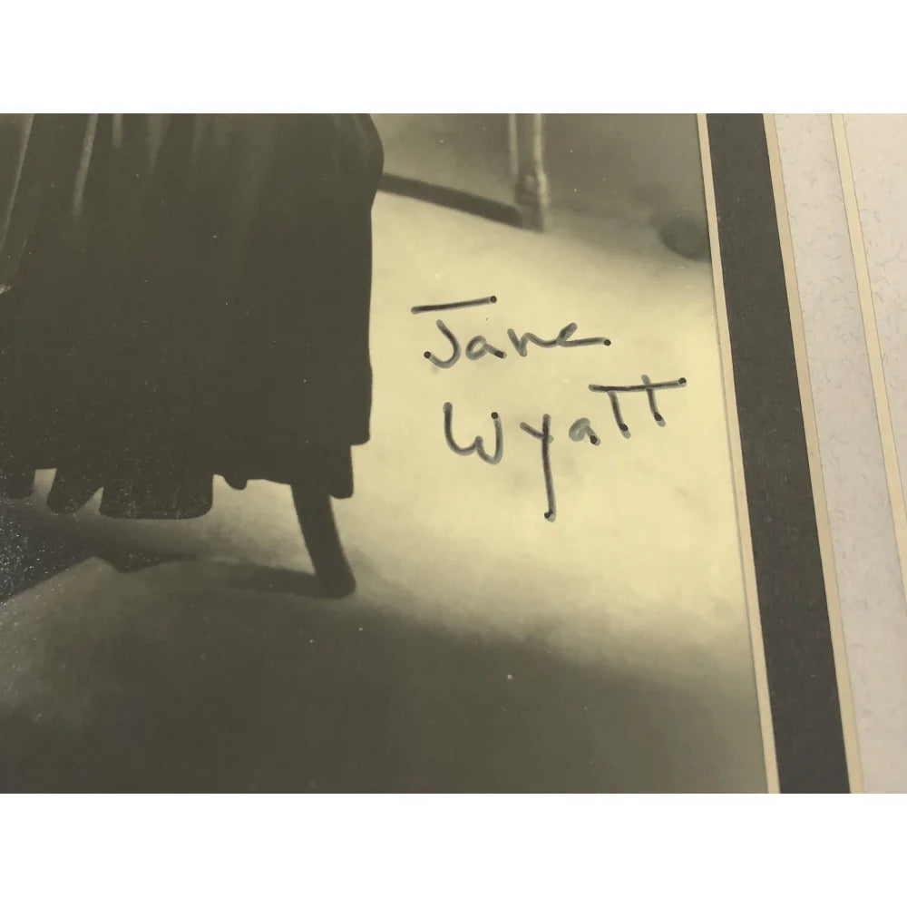 Jane Wyatt Signed 8x10 Photo with JSA COA - Framed Autograph Memorabilia from Father Knows Best TV Show - Perfect for Collectors, Fans, and Home Theater Decor