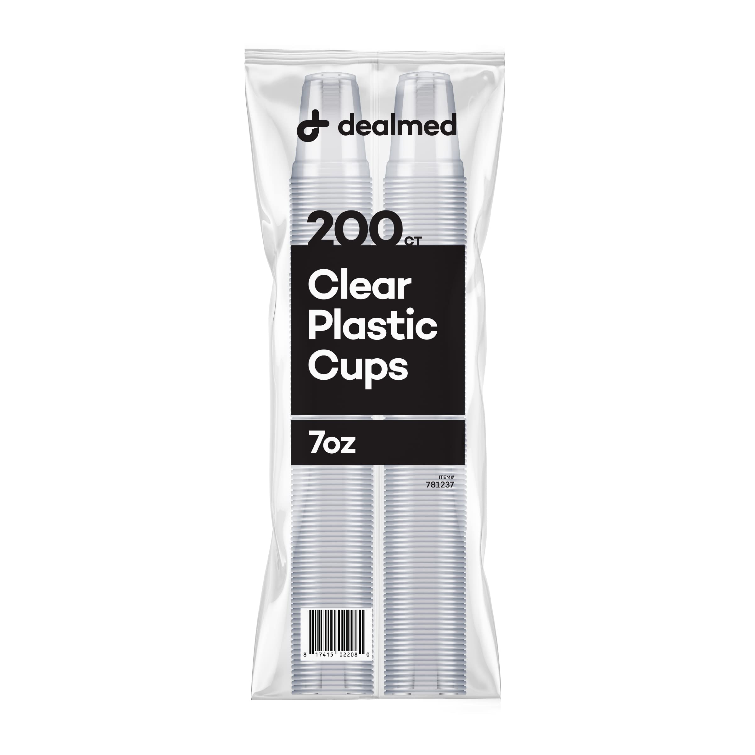 Dealmed 7 oz. Disposable Plastic Cups - 100% Recyclable Drinking Cups for Doctor Offices, Hospitals, Schools & Home Use (Pack of 200) | Perfect for Medical Exams, Hydration at School, Patient Care & Everyday Beverages