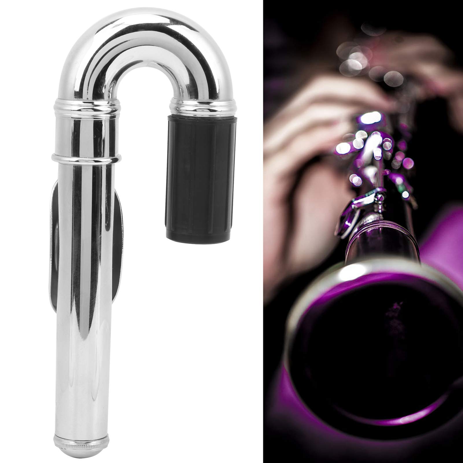 Premium Silver Flute Elbow Mouthpiece - Durable & Elegant Dual-Purpose Accessory for Bb Flutes | Perfect for Music Students, Professionals & Home Practice | Great Gift for Music Lovers