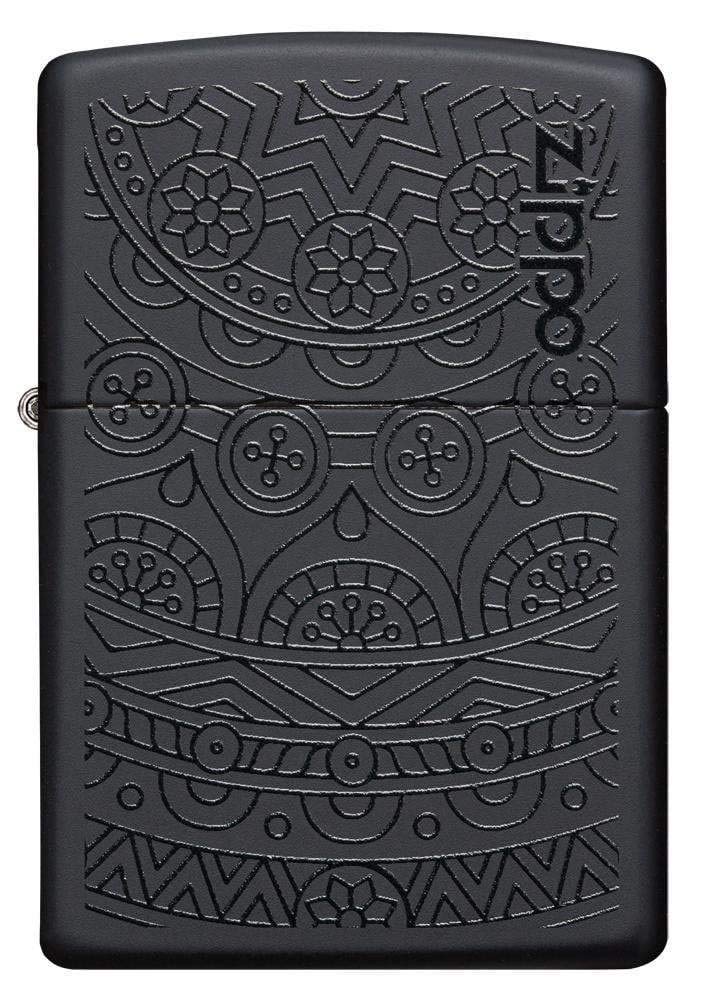Zippo Black Matte Pocket Lighter - Classic Windproof Design with Tone on Tone Finish | Perfect for Outdoor Adventures, Camping & Everyday Carry