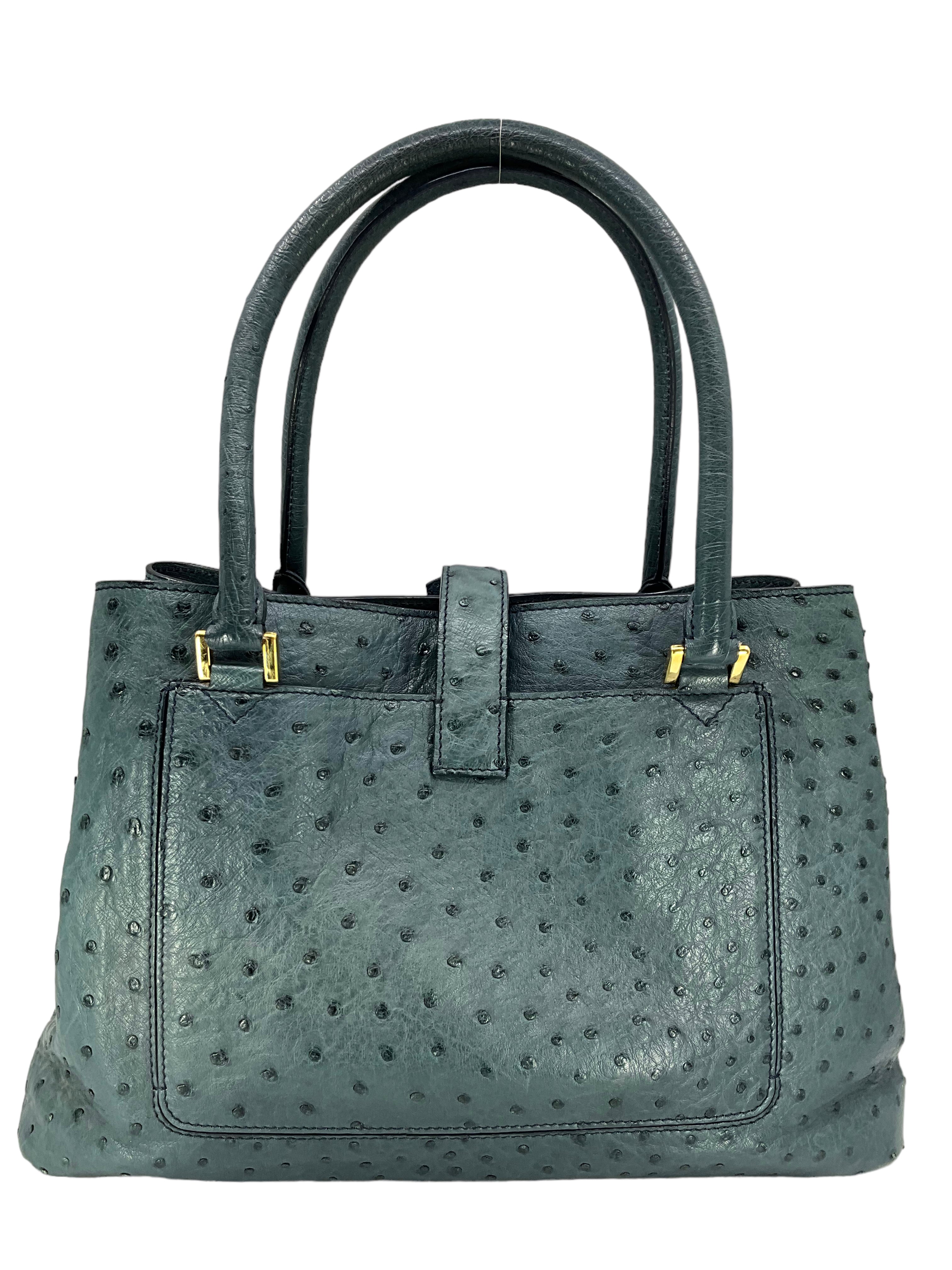 Luxury Loro Piana Ostrich Leather Bellevue Tote Bag for Women - Premium Handmade Designer Shoulder Bag for Work, Travel & Everyday Use