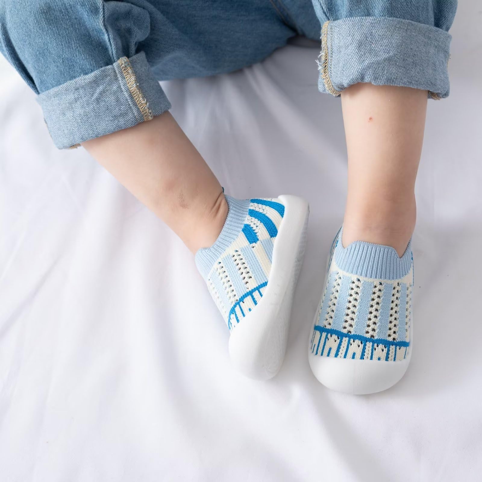 **Non-Slip Baby Walking Shoes for Boys & Girls - Soft Toddler Sock Shoes (6-24 Months) - Perfect for First Steps, Indoor Play & Daycare**