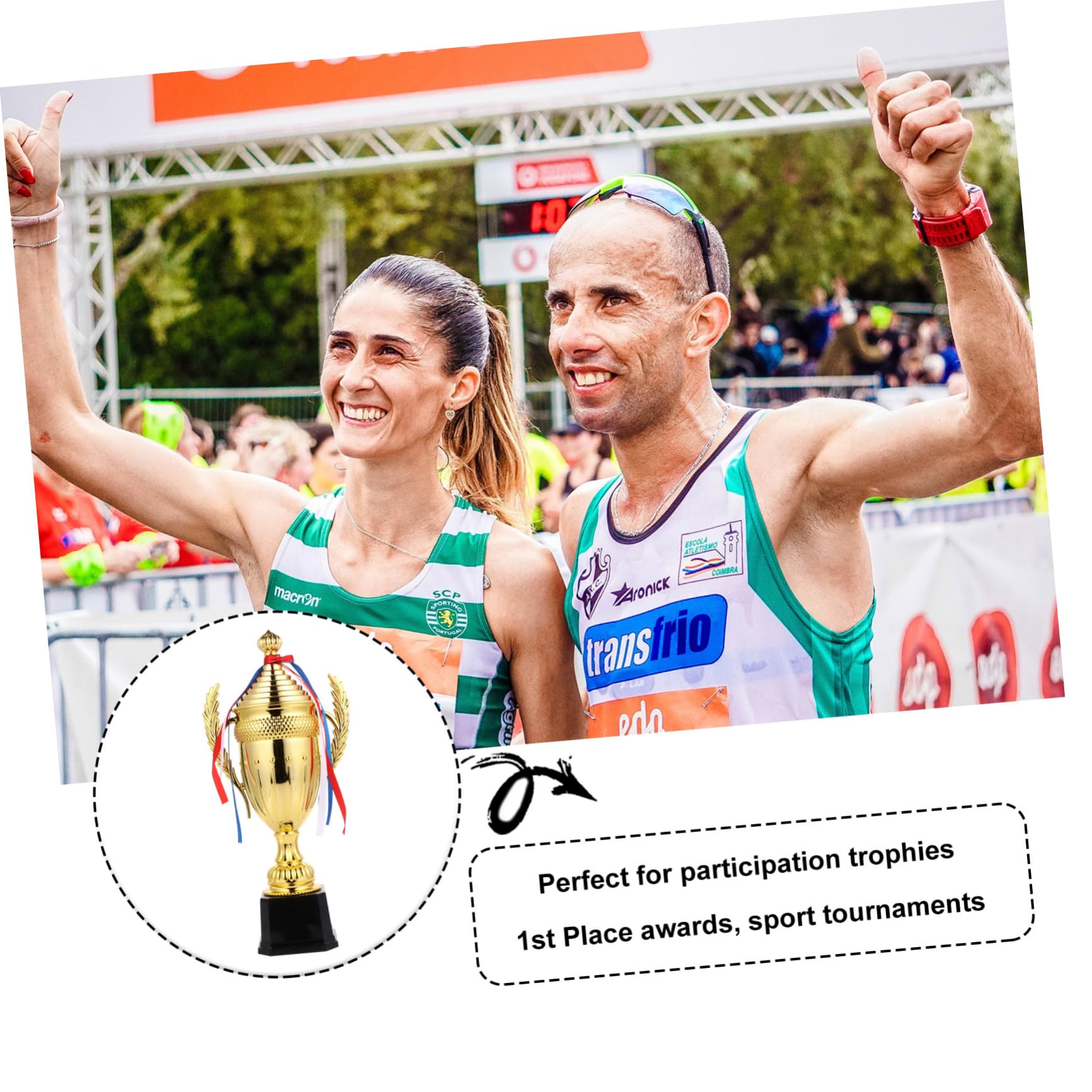 WESIEVYA Mini Gold Plastic Trophy Award - Reusable Winner Prize for Football Soccer Sports, Kids Party Favors, Team Recognition & Achievement Awards - Perfect for Tournaments, School Events & Office Incentives