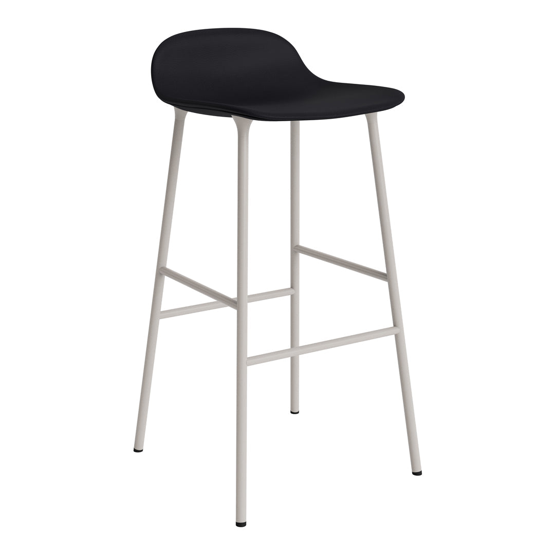 Modern Form Bar Stool with Metal Legs & Upholstered Seat - Perfect for Kitchen Islands, Home Bars & Commercial Use