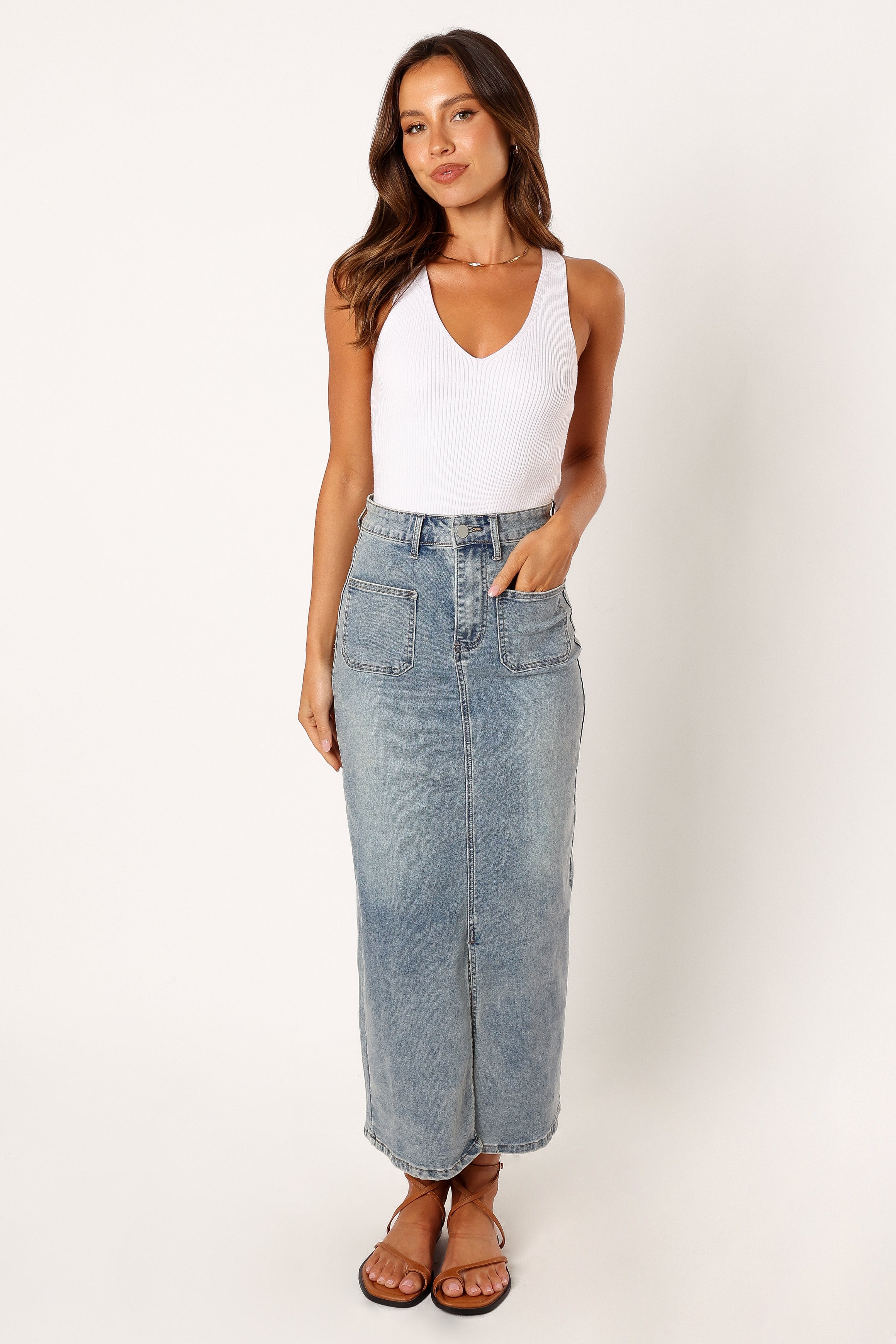 Emily Ribbed Knit Top for Women - Soft Stretch White Blouse - Perfect for Casual Wear, Office Outfits & Layering