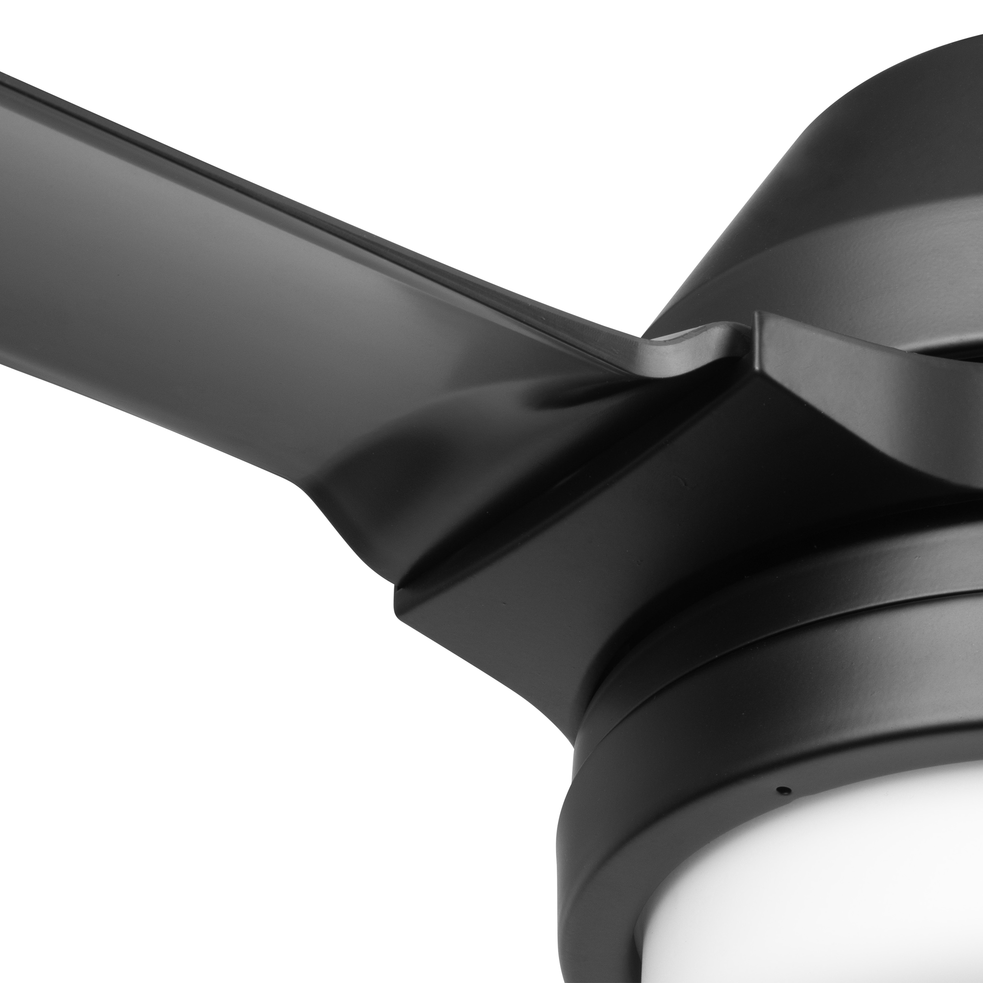 54 Inch Honeywell Port Isle Matte Black Ceiling Fan with Light Kit and Remote Control - Perfect for Living Room, Bedroom, and Outdoor Patio Cooling