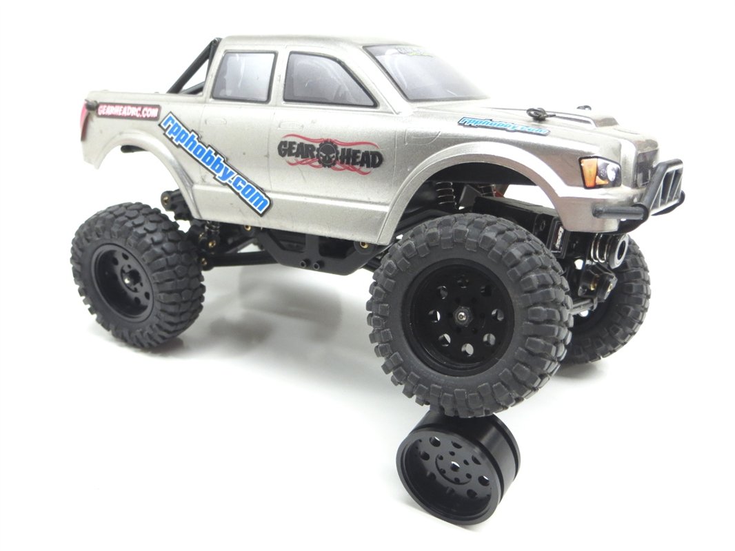 8Trax Micro Crawler Wheels - 4-Pack Black Off-Road RC Car Tires for Rock Crawling & Trail Adventures