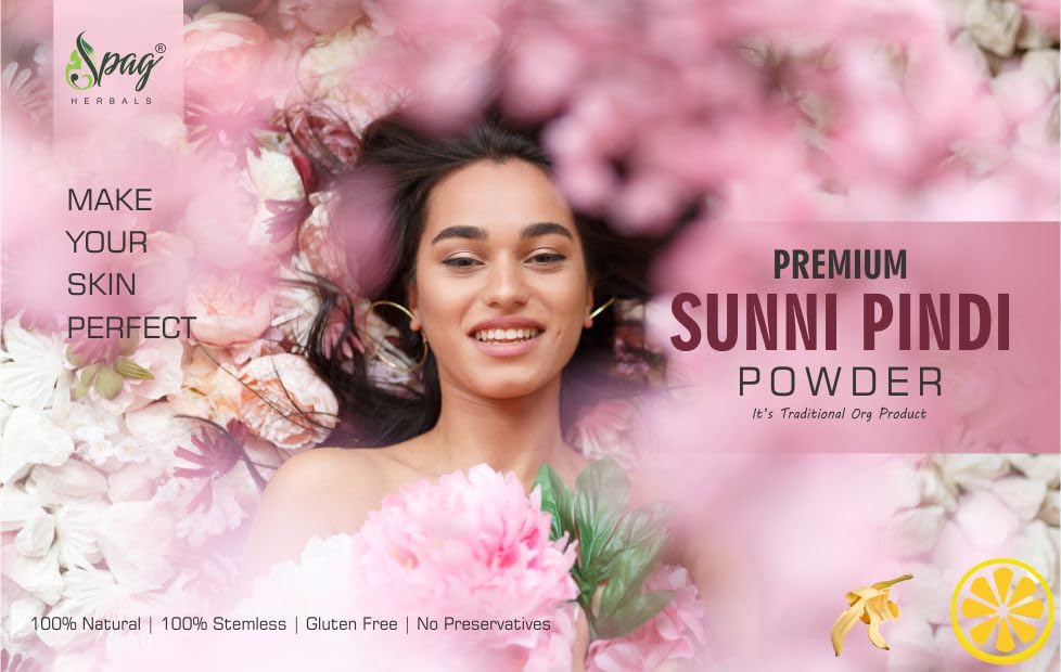 Organic Herbal Sunipindi Bath Powder with Turmeric - 250g | Handmade Body & Face Cleanser | Exfoliating & Brightening for Glowing Skin | Perfect for Ayurvedic Skincare & Spa Treatments