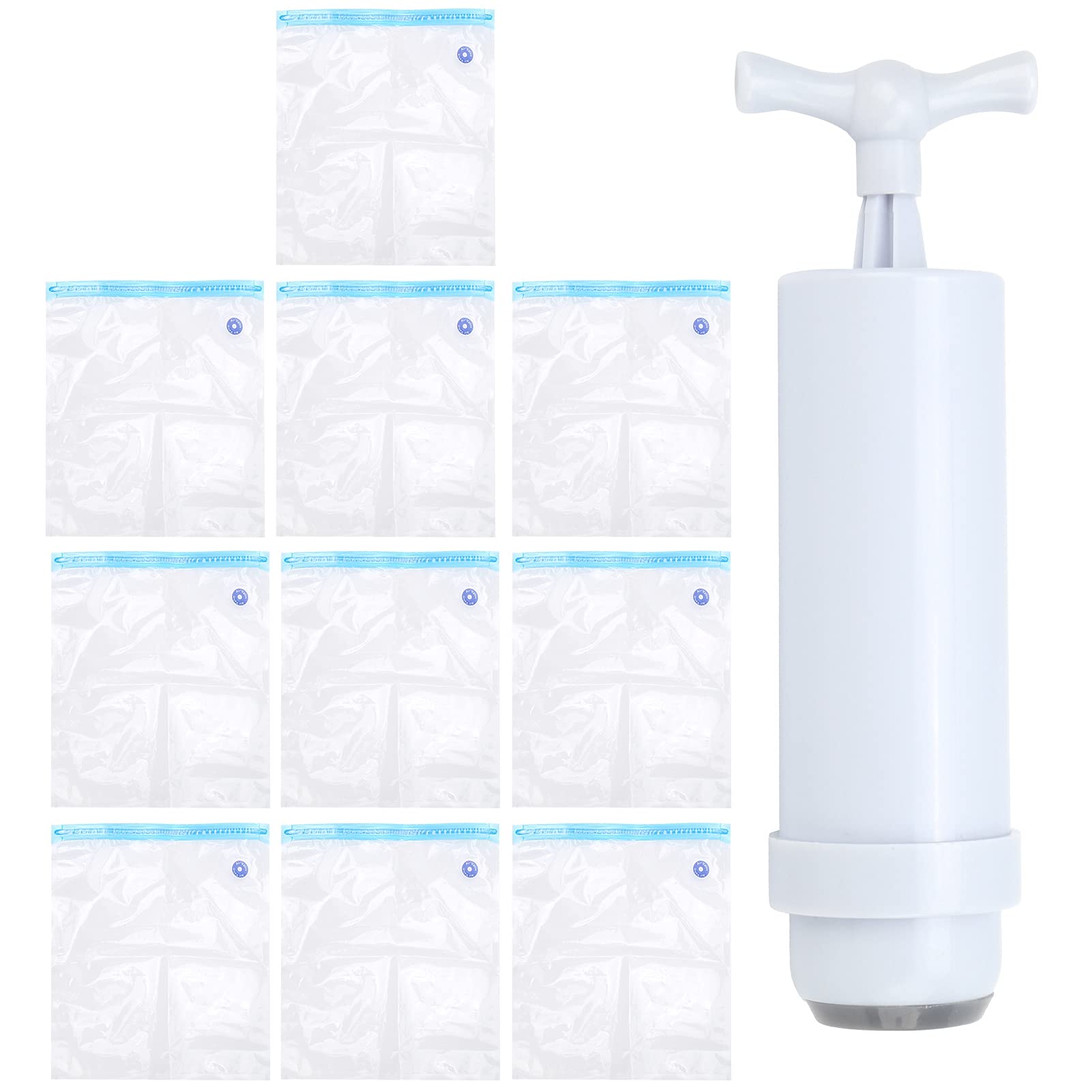10Pcs Reusable Vacuum Storage Bags for 3D Printer Filament - Airtight Filament Storage with Manual Air Pump | Perfect for Organizing & Protecting PLA, ABS Filament Spools