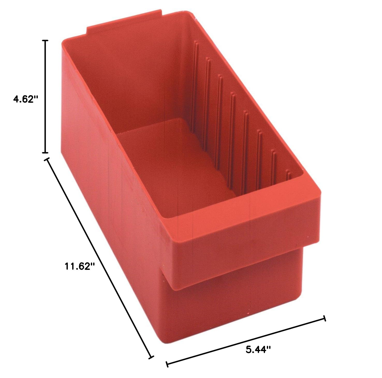 QUANTUM STORAGE SYSTEMS QED601RD Heavy Duty Red Parts Organizer Bins - 12
