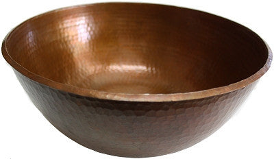 Hammered Copper Farmhouse Sink 12 Inch Round Vessel Sink - Perfect for Kitchen, Bathroom, and Bar Decor