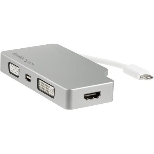 4-in-1 Aluminum Travel AV Adapter - USB C to VGA/DVI/HDMI/MDP Converter with 4K Support | Perfect for Business Travelers & Digital Nomads