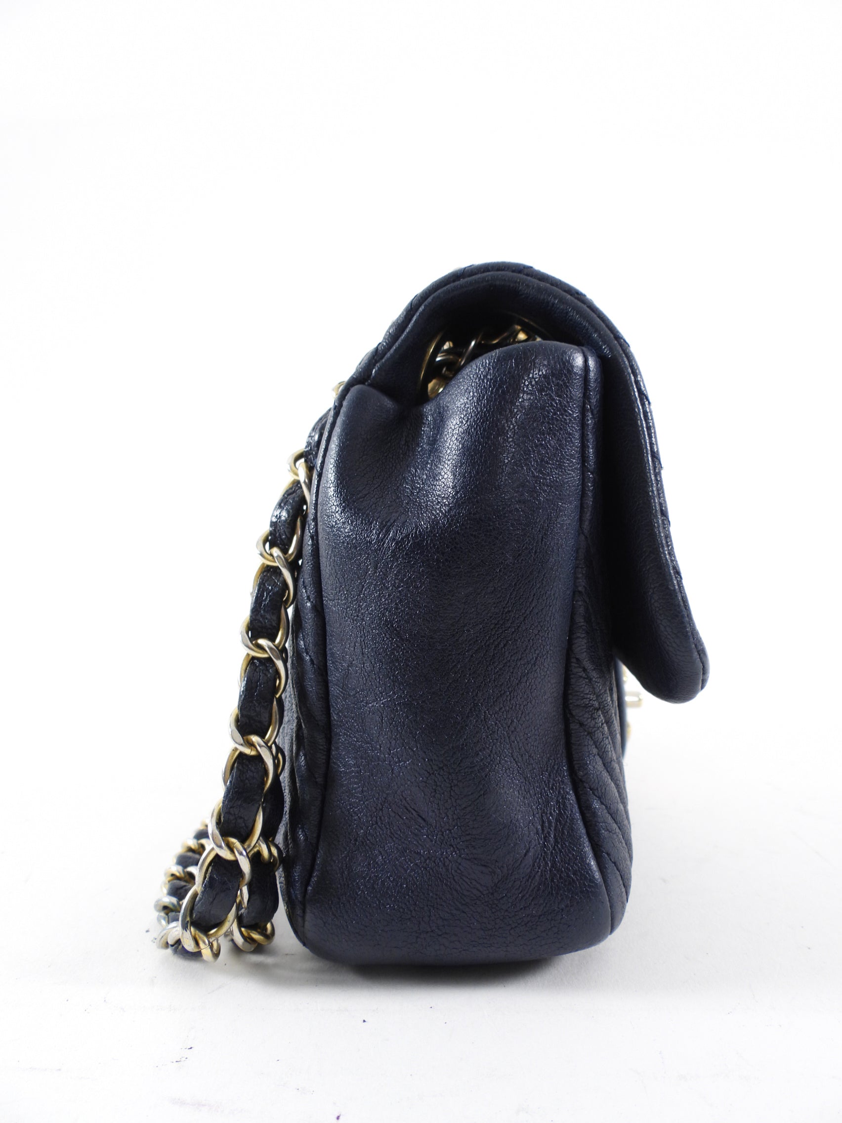 Chanel Chevron Quilted Small Flap Bag in Navy Blue - Luxury Crossbody Purse for Women, Perfect for Date Night & Evening Events