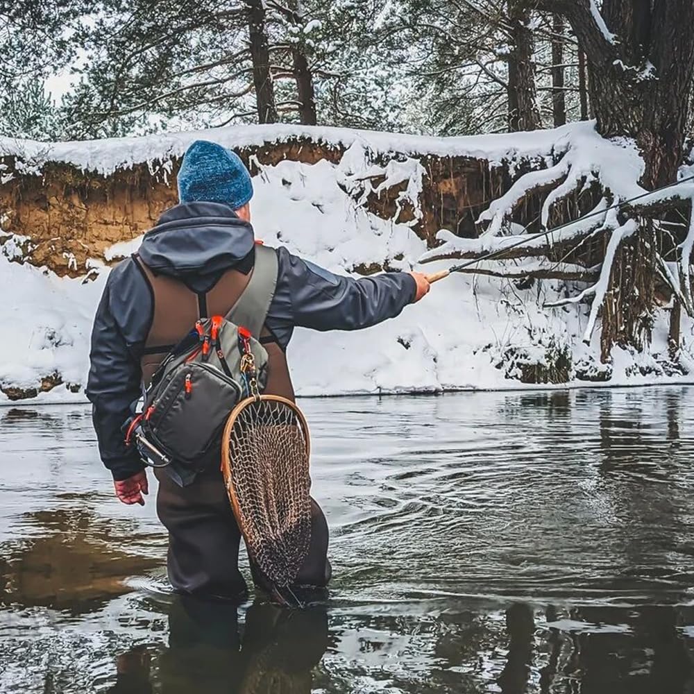 **Kylebooker Fly Fishing Sling Pack - Waterproof Shoulder Bag for Tackle Storage - Perfect for Fly Fishing, Hiking & Outdoor Adventures**