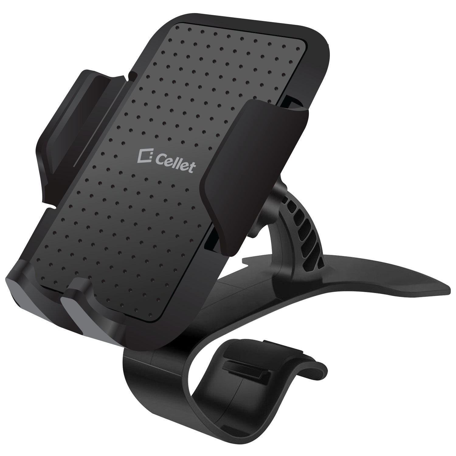 Universal Car Phone Holder Dash Mount - Adjustable Dashboard Phone Stand Clip for iPhone, Samsung Galaxy, Google Pixel & All Smartphones - Perfect for Hands-Free Driving, GPS Navigation & Safe Commuting