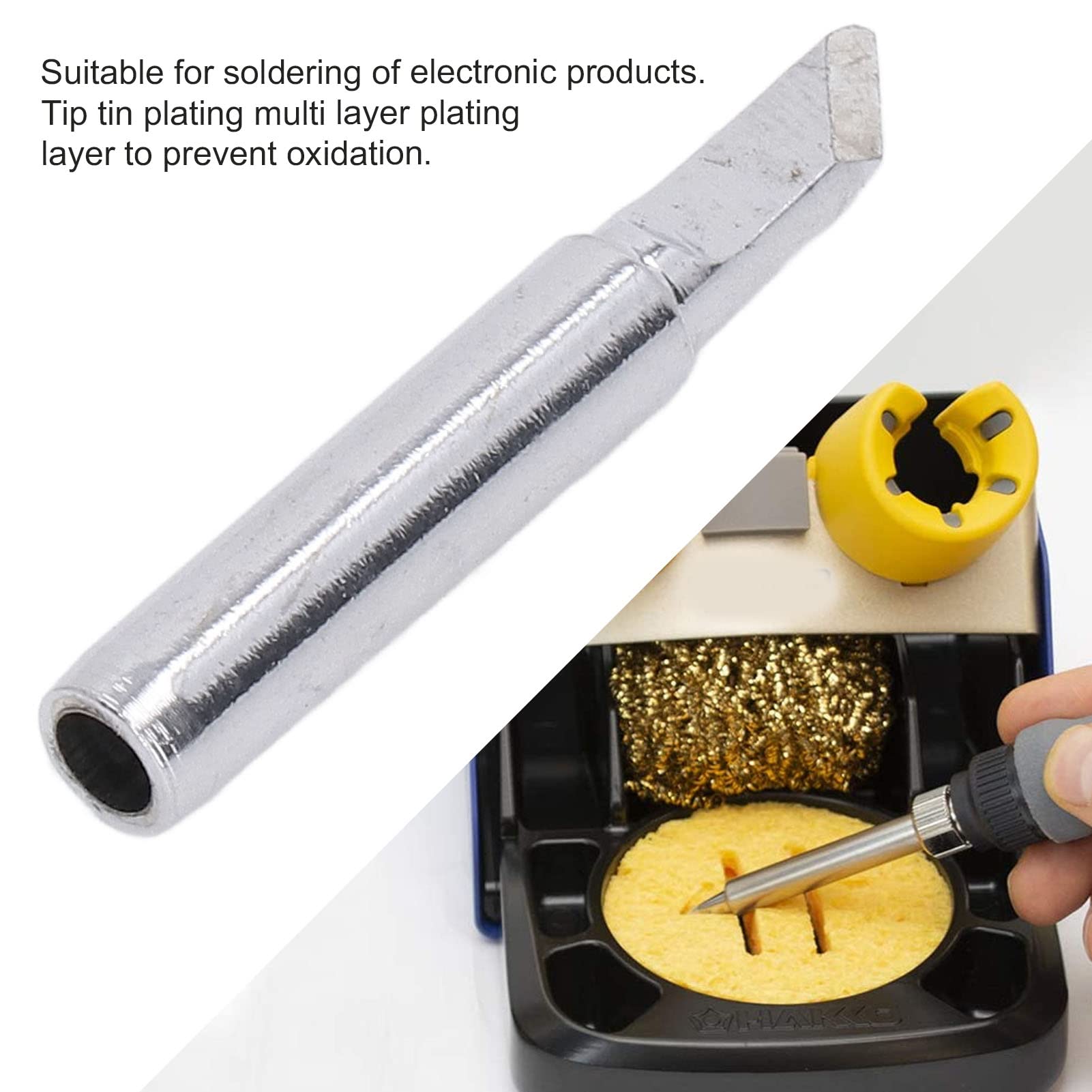 High-Quality Soldering Iron Tip with Multi-Galvanized Copper Layers - Durable & Efficient for Electronics Repair, DIY Projects, and Home Maintenance