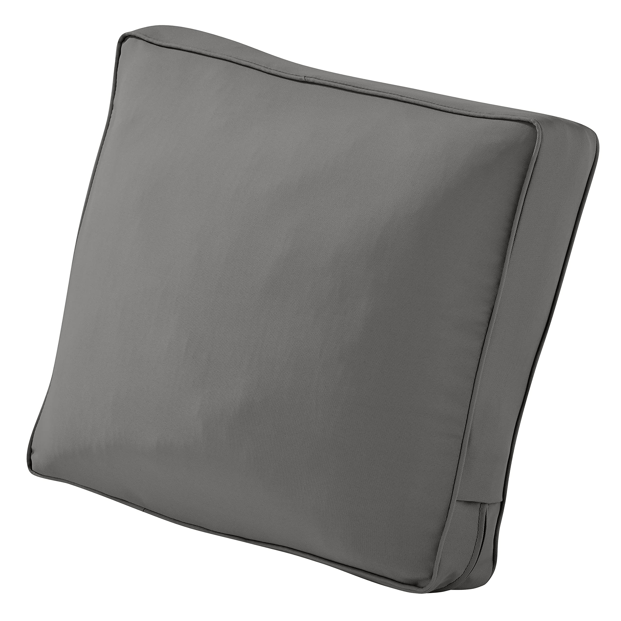 Classic Accessories Montlake FadeSafe Patio Lounge Chair & LoveSeat Cushion - 25x15x4 Inch Light Chargray - Outdoor Furniture Cushions for Deck, Poolside & Garden Relaxation