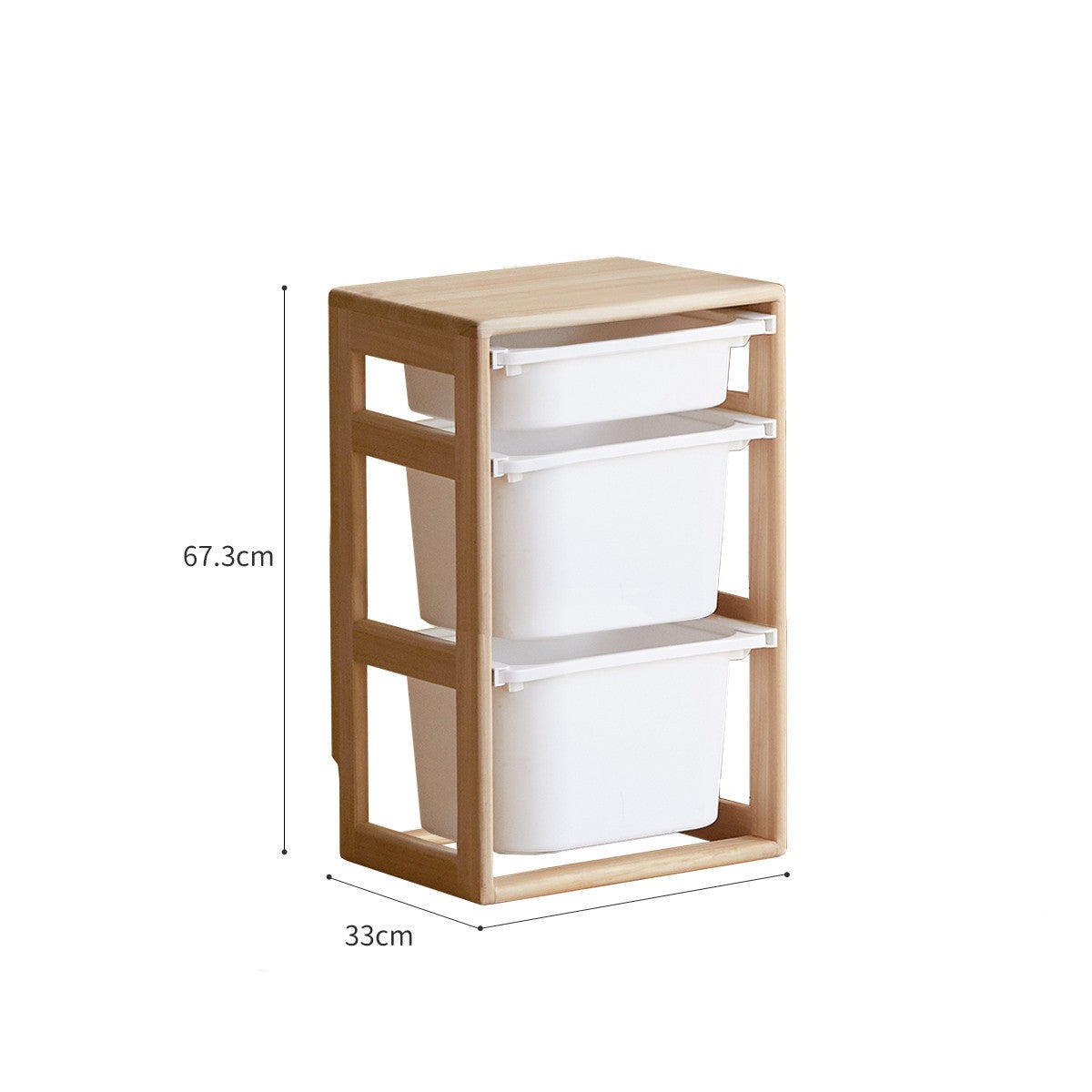 **Solid Wood Montessori Toy Storage Shelf for Kids - Organize Playroom, Nursery & Bedroom Toys - Eco-Friendly Poplar Wood Children's Bookshelf**