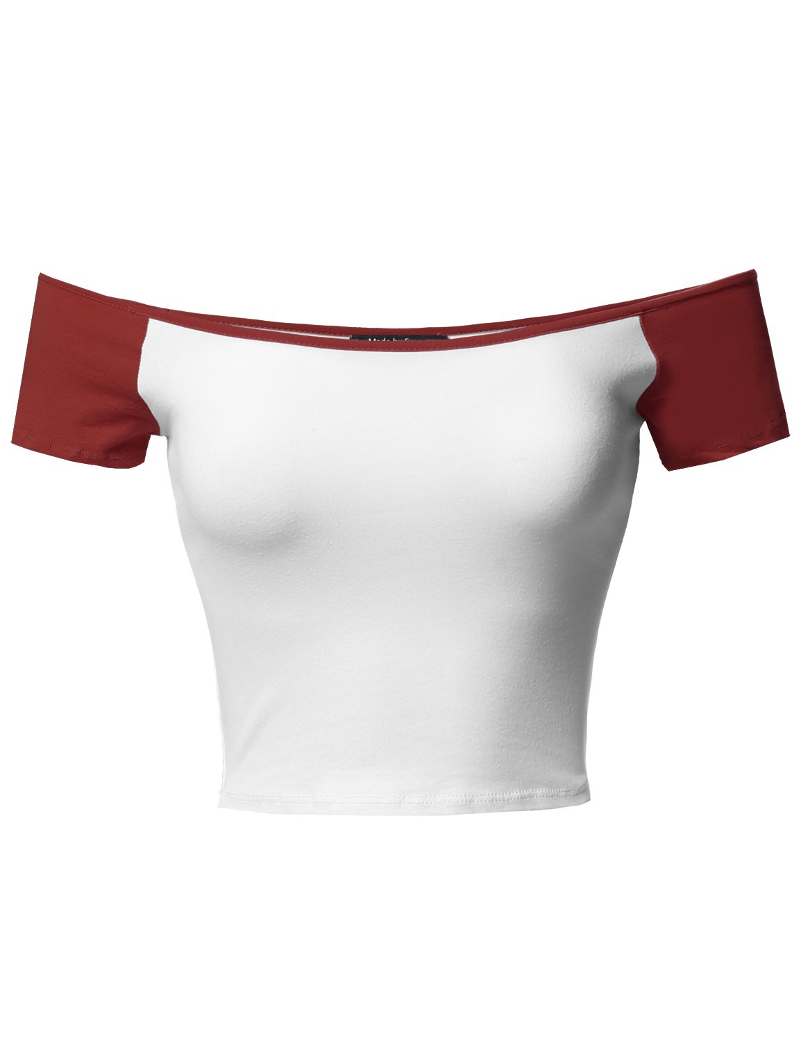 Emma Women's Off Shoulder Crop Tank Top - Basic Short Sleeve Summer Tops for Casual Wear, Beach Outfits & Street Style Fashion