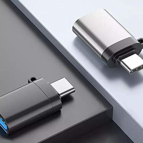 Samsung Galaxy A21 USB-C to USB-A OTG Cable (2-Pack) - Portable Keychain Charger & Data Sync Adapter - Slate Black - Perfect for Travel, Office & On-the-Go Device Charging