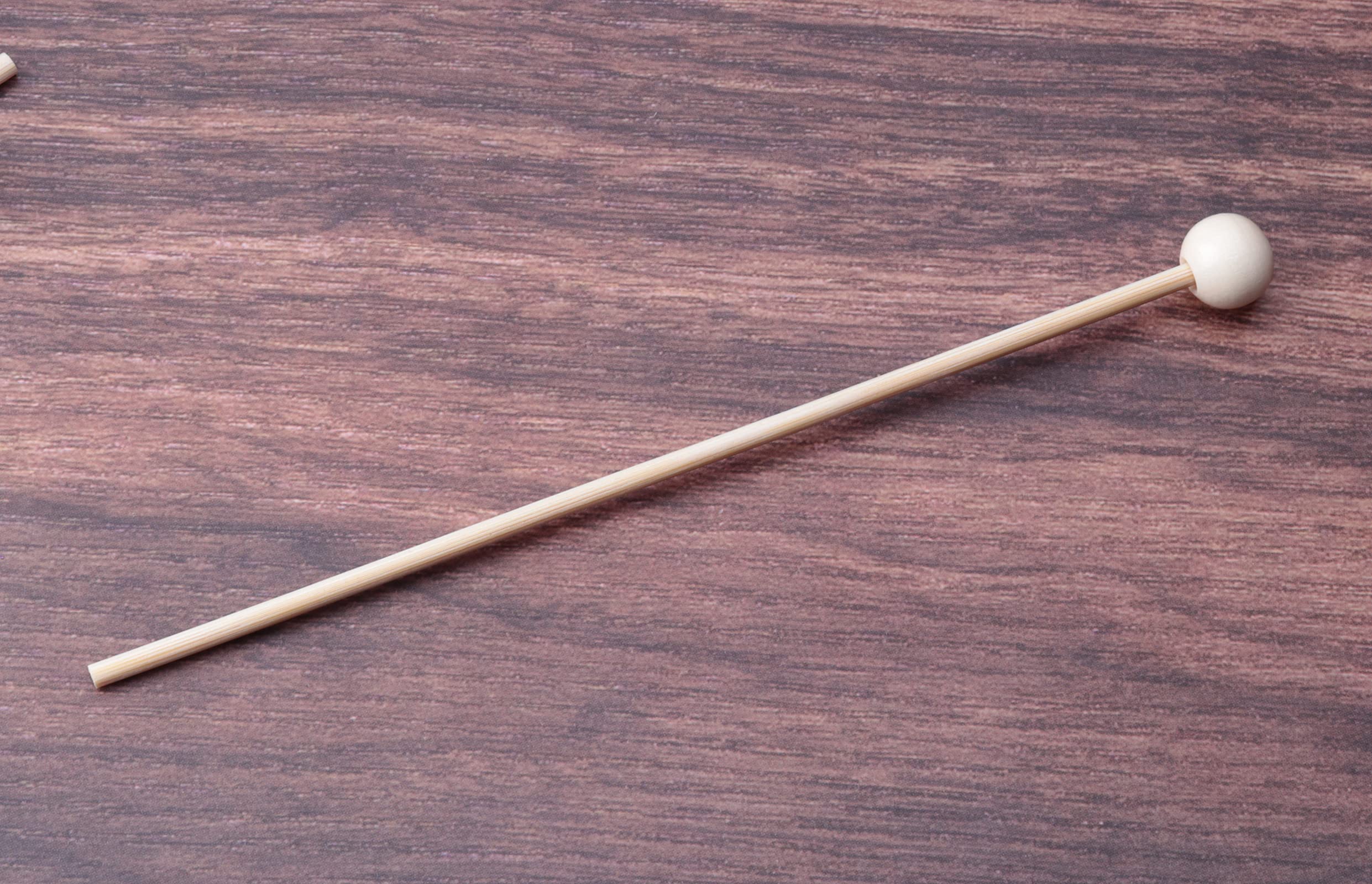 50 Pcs 6 Inch Natural Wooden Rock Candy Sticks with Ball - Cake Decorating, Lollipop, Drink Stirrers, Coffee Sticks, Appetizer Skewers for Parties, Weddings & DIY Crafts