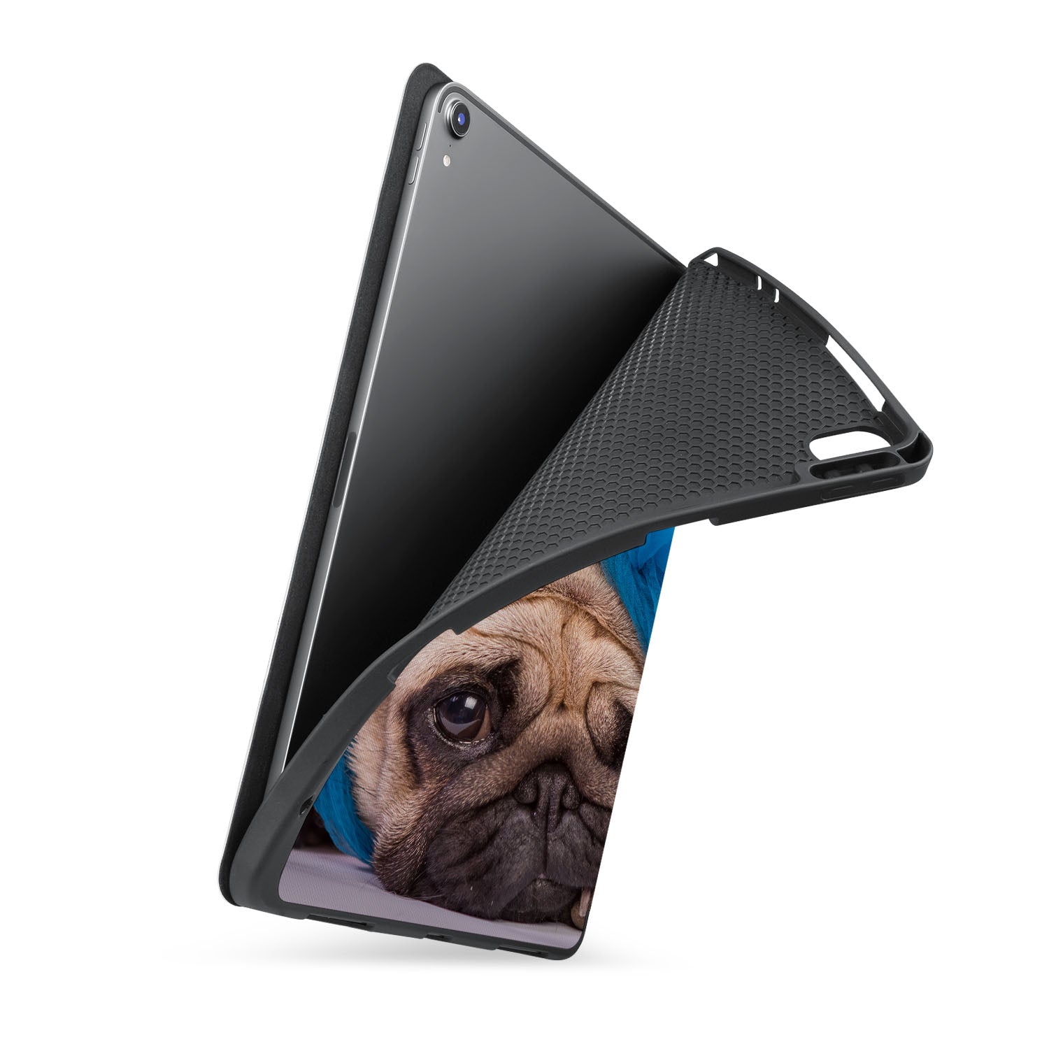 Premium iPad Trifold Case with Stand - Slim Protective Cover for iPad 7th/8th/9th Gen & iPad Air 3rd/4th Gen | Cute Dog Pattern Design | Perfect for Work, School & Travel
