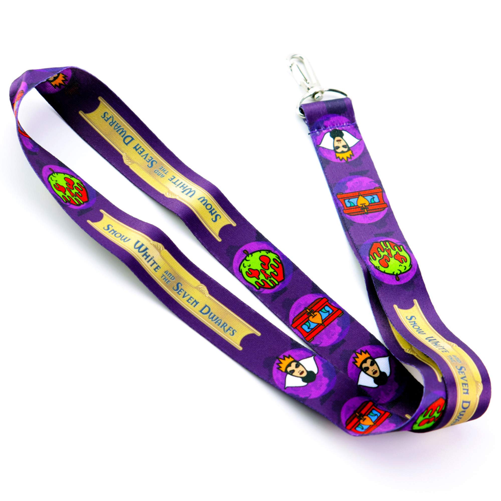 Evil Queen Poison Apple Keychain - Disney Movie Lanyard for Kids & ID Badge Holder - Perfect for Cosplay & Gifts