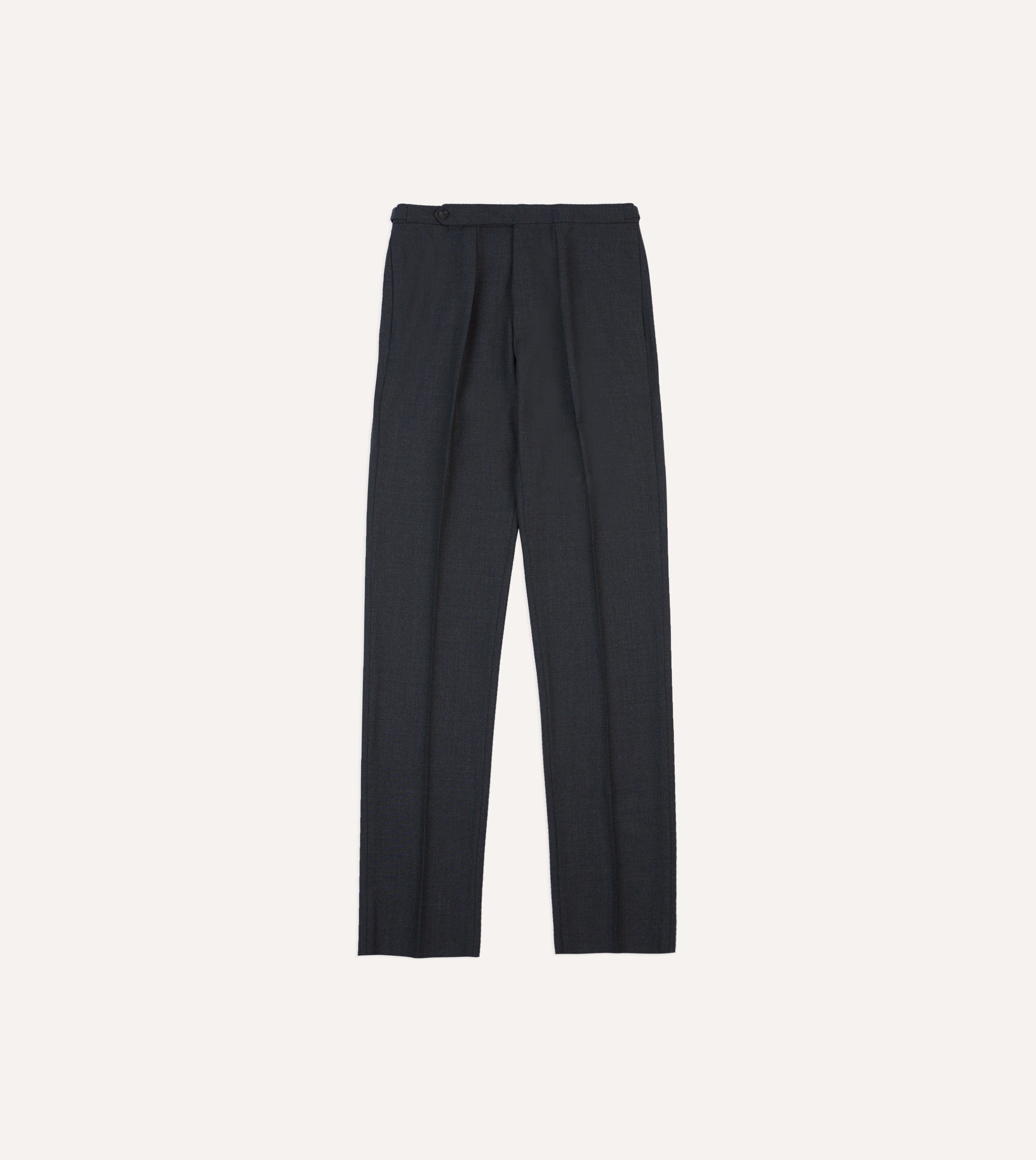 Premium Charcoal Tropical Wool Single Pleat Dress Pants for Men - Business Formal & Office Wear - Comfortable & Breathable for Warm Weather