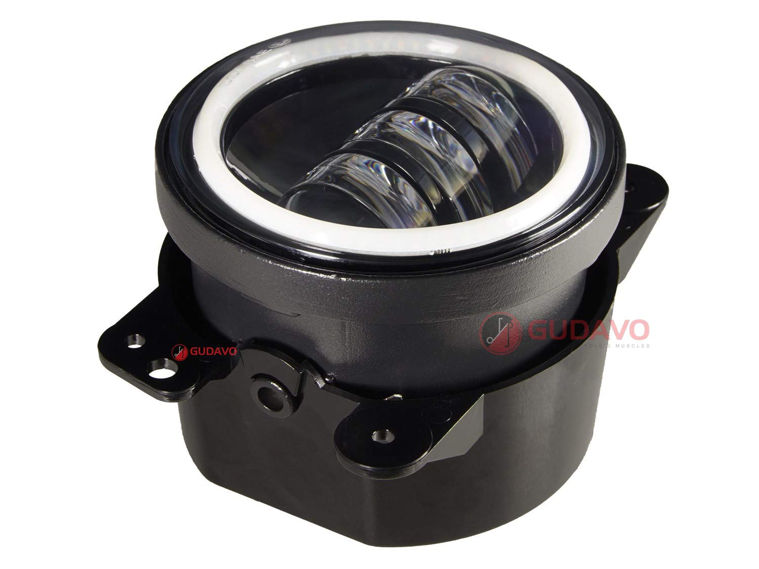4 Inch Super Bright LED Fog Lights with DRL Halo Ring - Compatible with Jeep Wrangler Rubicon, Sport, Sahara, Unlimited, Hard Rock, Willys, Altitude, Dragon, X - Perfect for Off-Roading, Night Driving & Enhanced Visibility