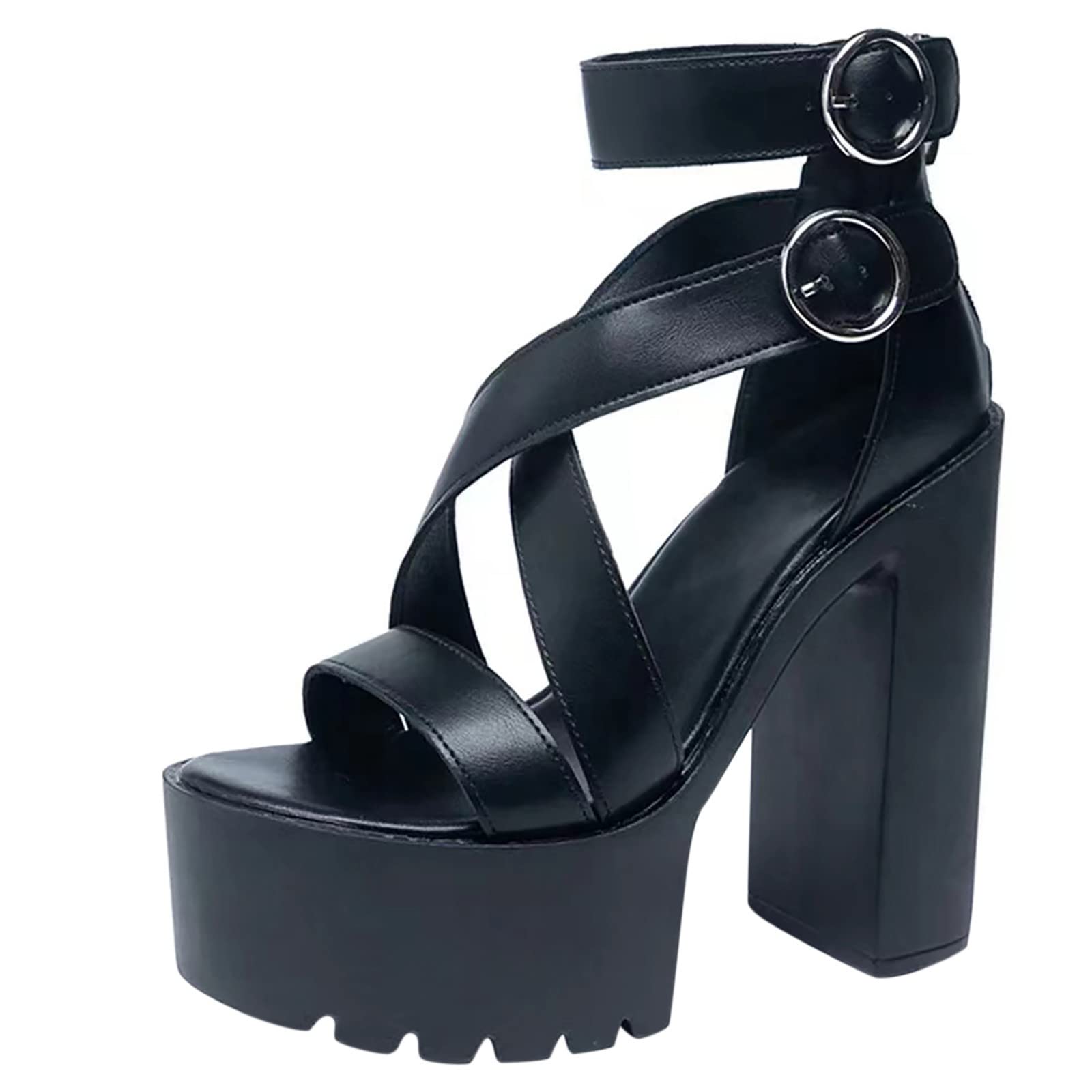 Women's Chunky Platform Croc Sandals with Zipper - Waterproof Casual Heels for Ladies | Perfect for Beach, Pool, and Summer Outdoor Activities
