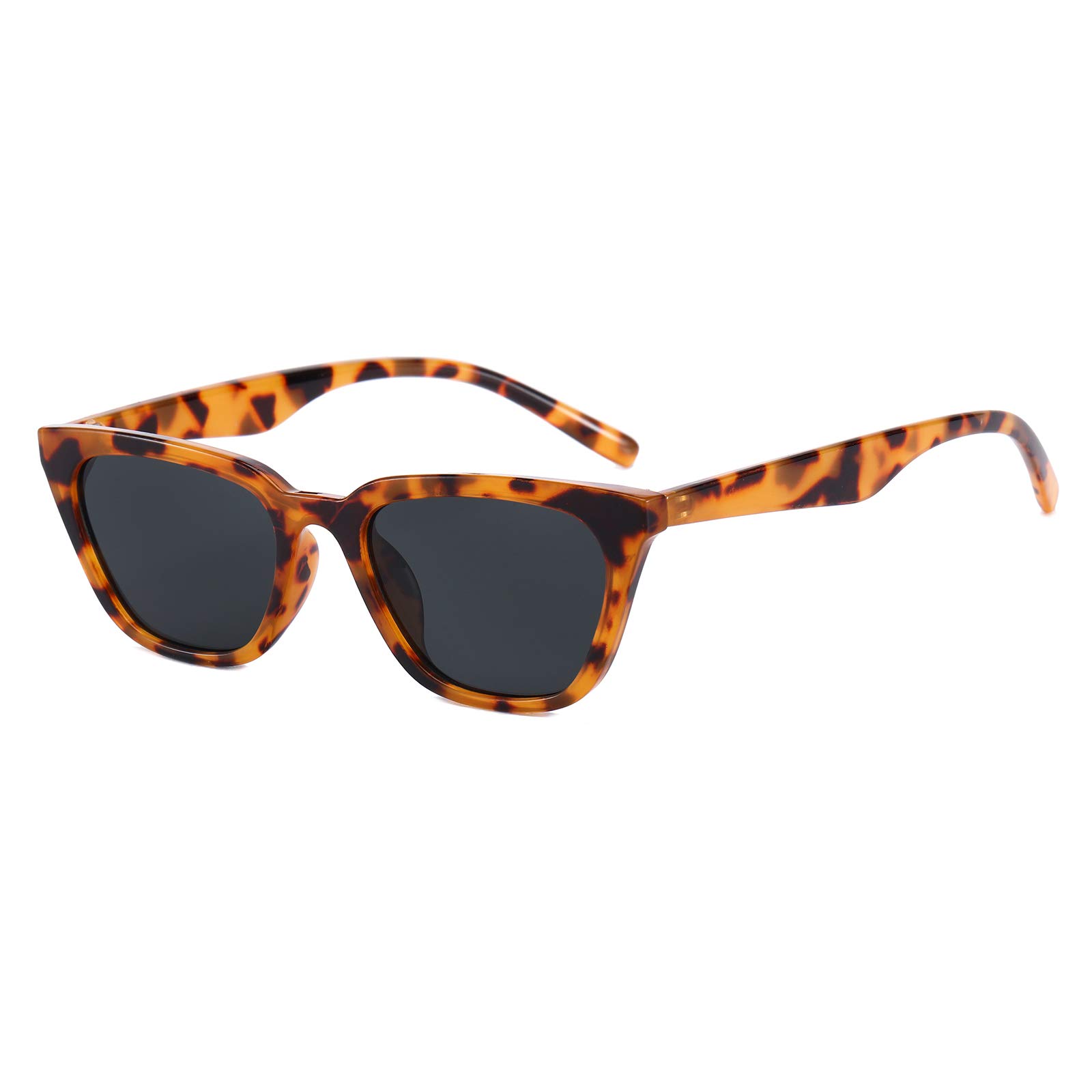 Vintage Square Cat Eye Sunglasses for Women - Retro Narrow Frame UV Protection Sunglasses - Trendy Fashion Accessory for Summer, Beach & Outdoor Activities