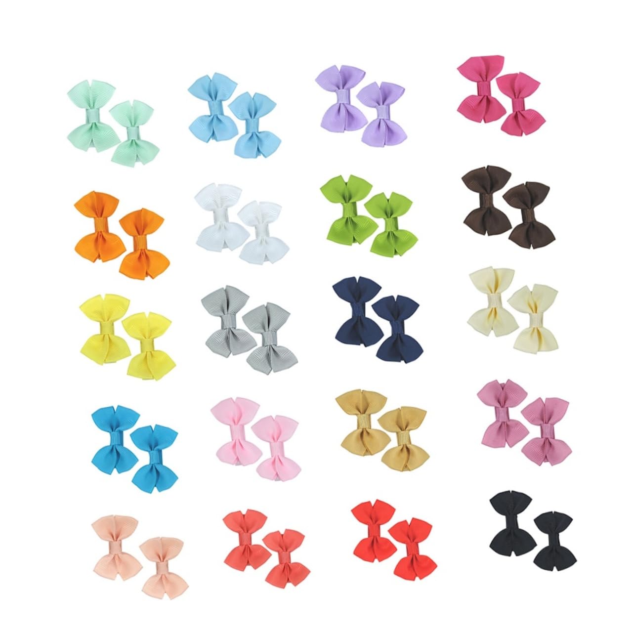 20pcs Baby Hair Clips for Girls - Cute Bow Tie Hair Accessories for Toddlers & Kids - Perfect for Daily Wear, Parties & Photo Shoots