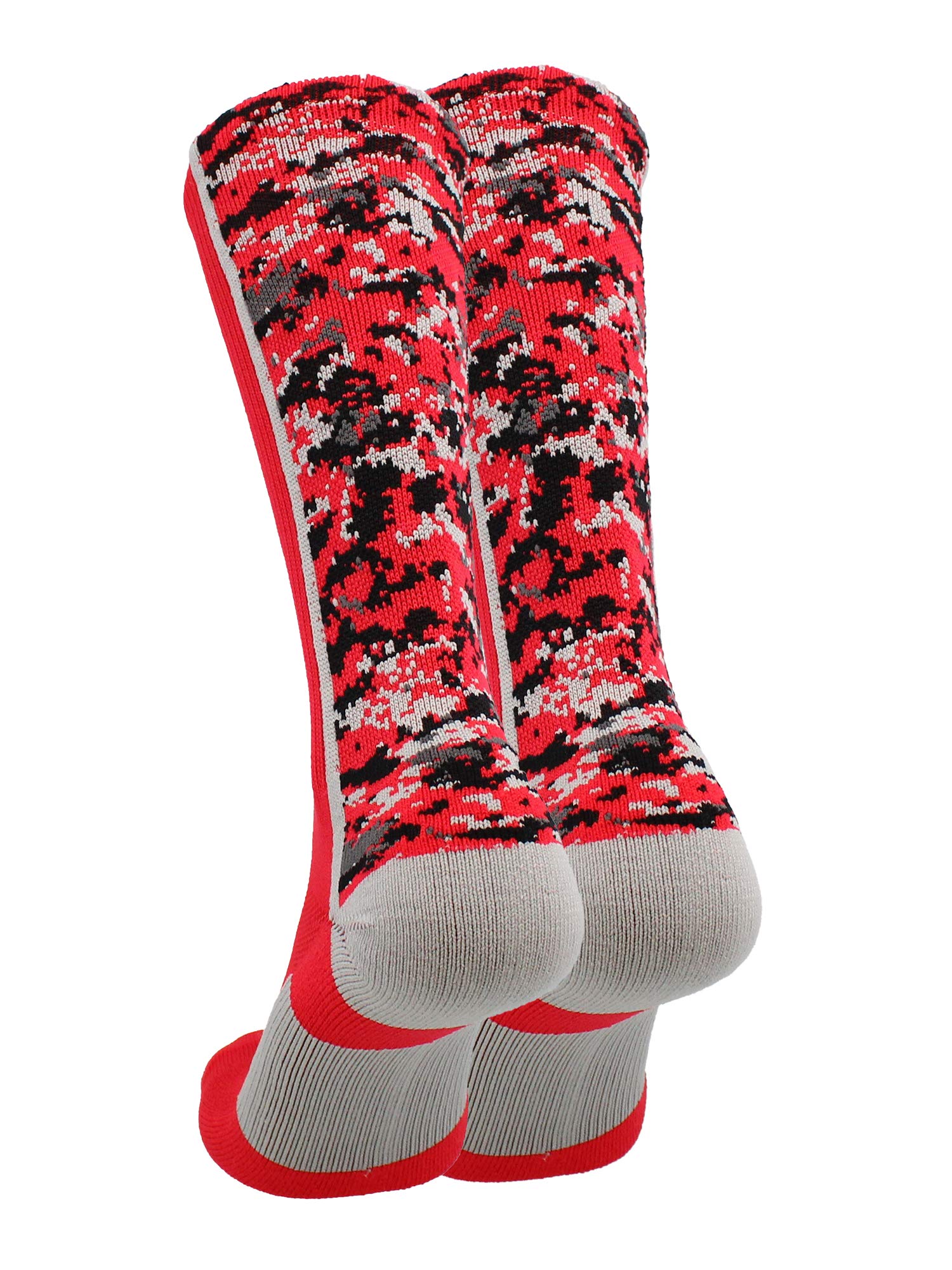 TCK Athletic Crew Socks - Digital Camo Sports Socks for Men - Moisture Wicking & Cushioned for Football, Basketball, Lacrosse & Running - Perfect for Training & Game Day Performance
