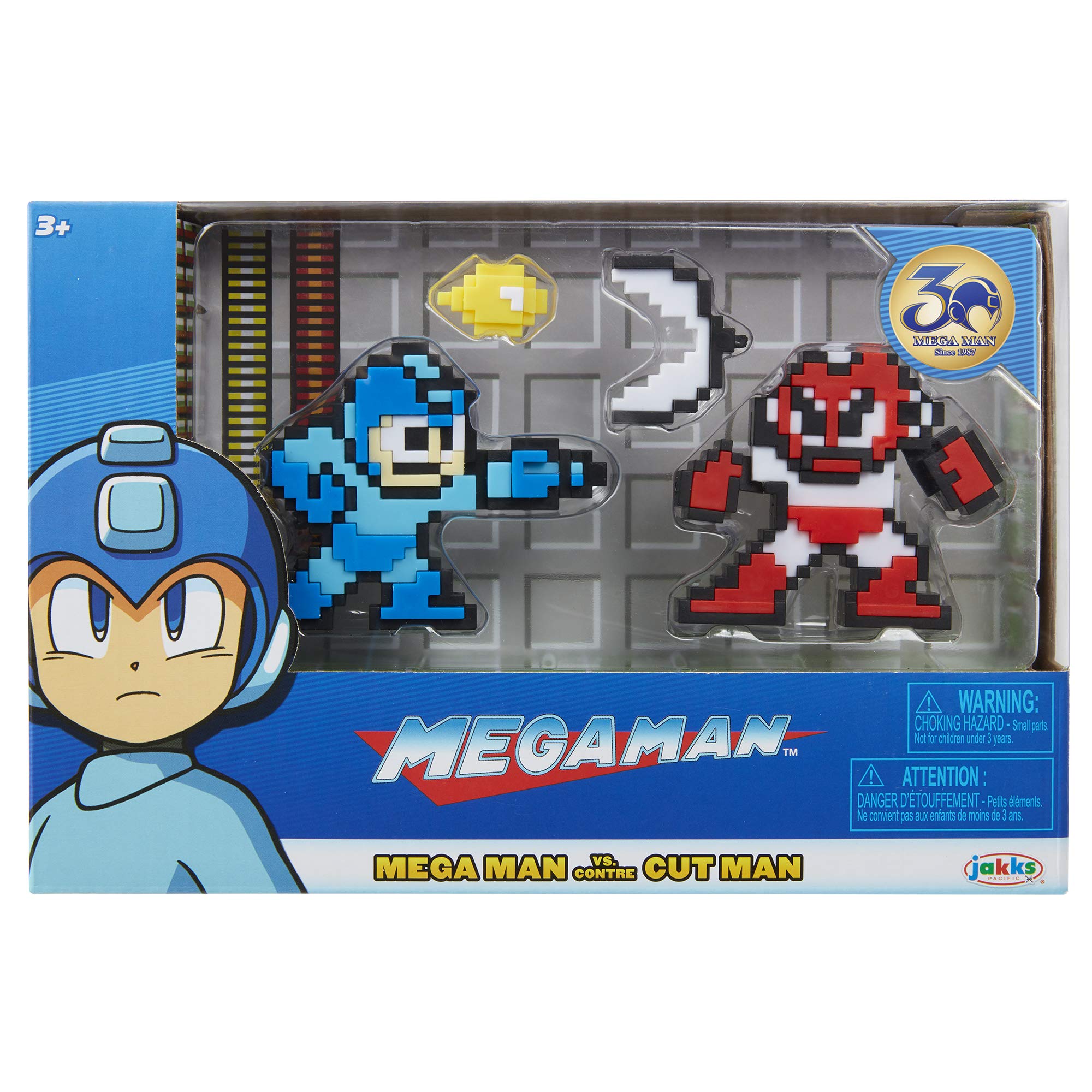 MegaMan Classic 8-Bit Action Figure - Mega Man vs Cut Man Collectible Toy for Gamers & Anime Fans | Perfect for Display, Gift Giving & Retro Gaming Decor