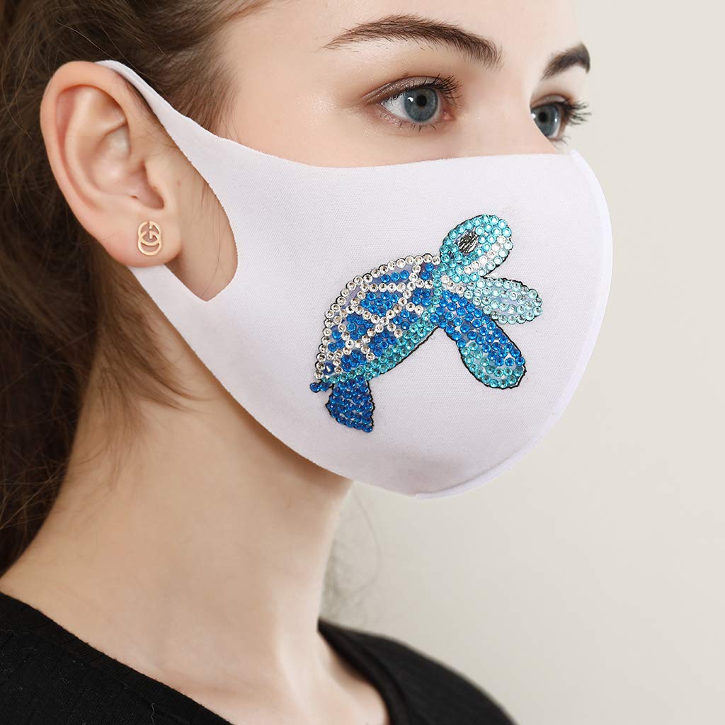 Diamond Painting Kit for Adults - 4PCS DIY Reusable Cotton Face Masks, Unisex Washable Anti-Dust Safety Face Covering for Indoor & Outdoor Use - Perfect for Parties, Gifts & Daily Protection (Mask AA430) by Sorfan