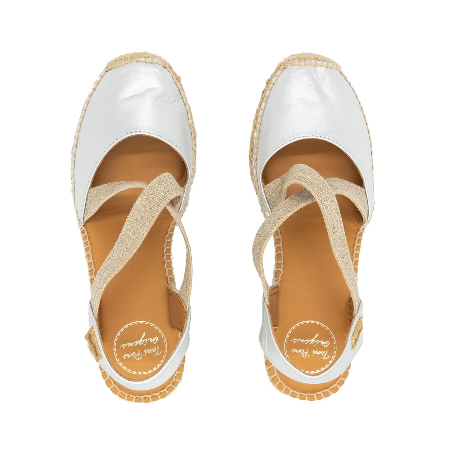 Women's Plain Leather Wedge Espadrilles - Comfortable Summer Sandals for Casual Outings & Beach Vacations | Saba P